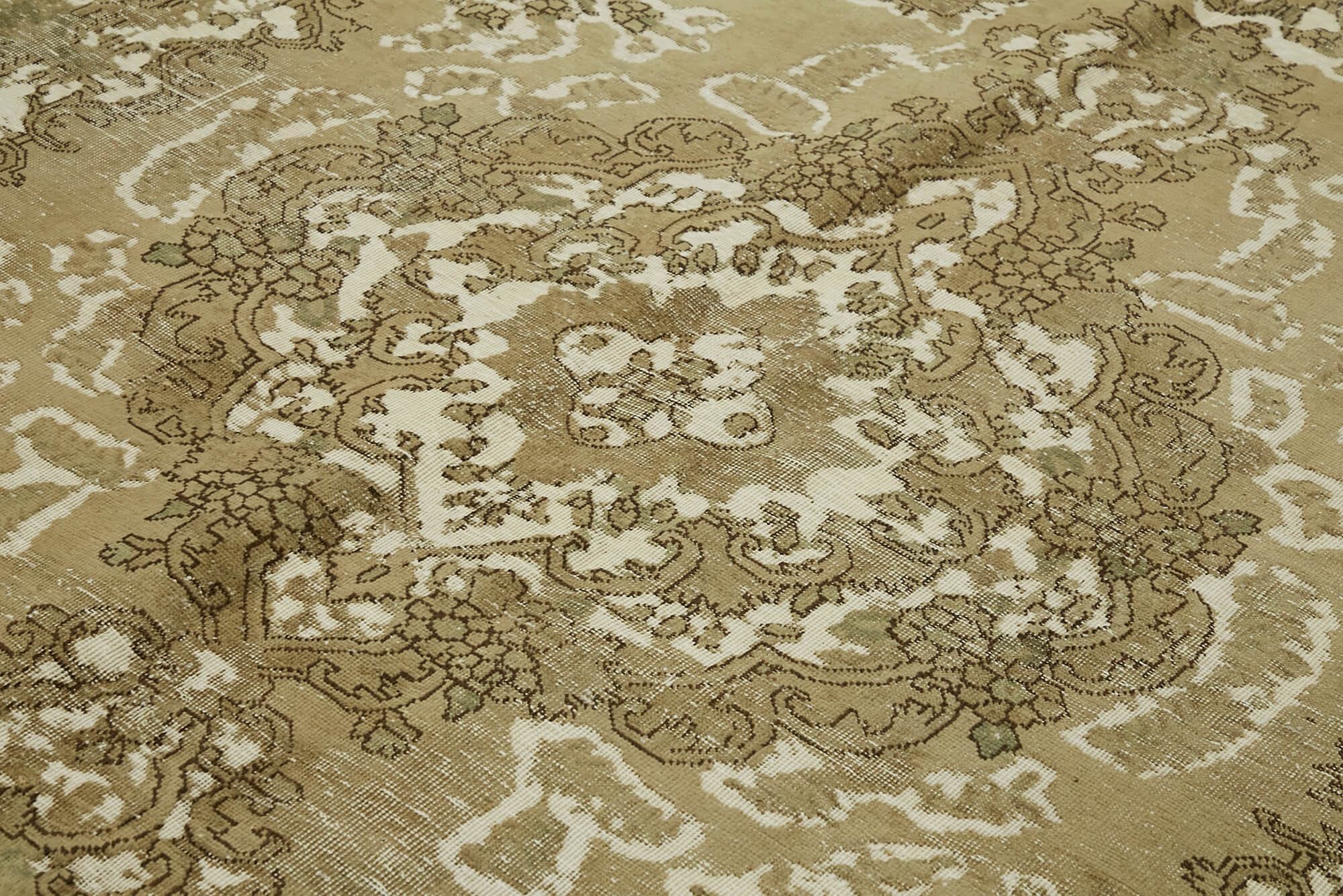 9 x 12 Beige Vintage Large Area Rug - 7341