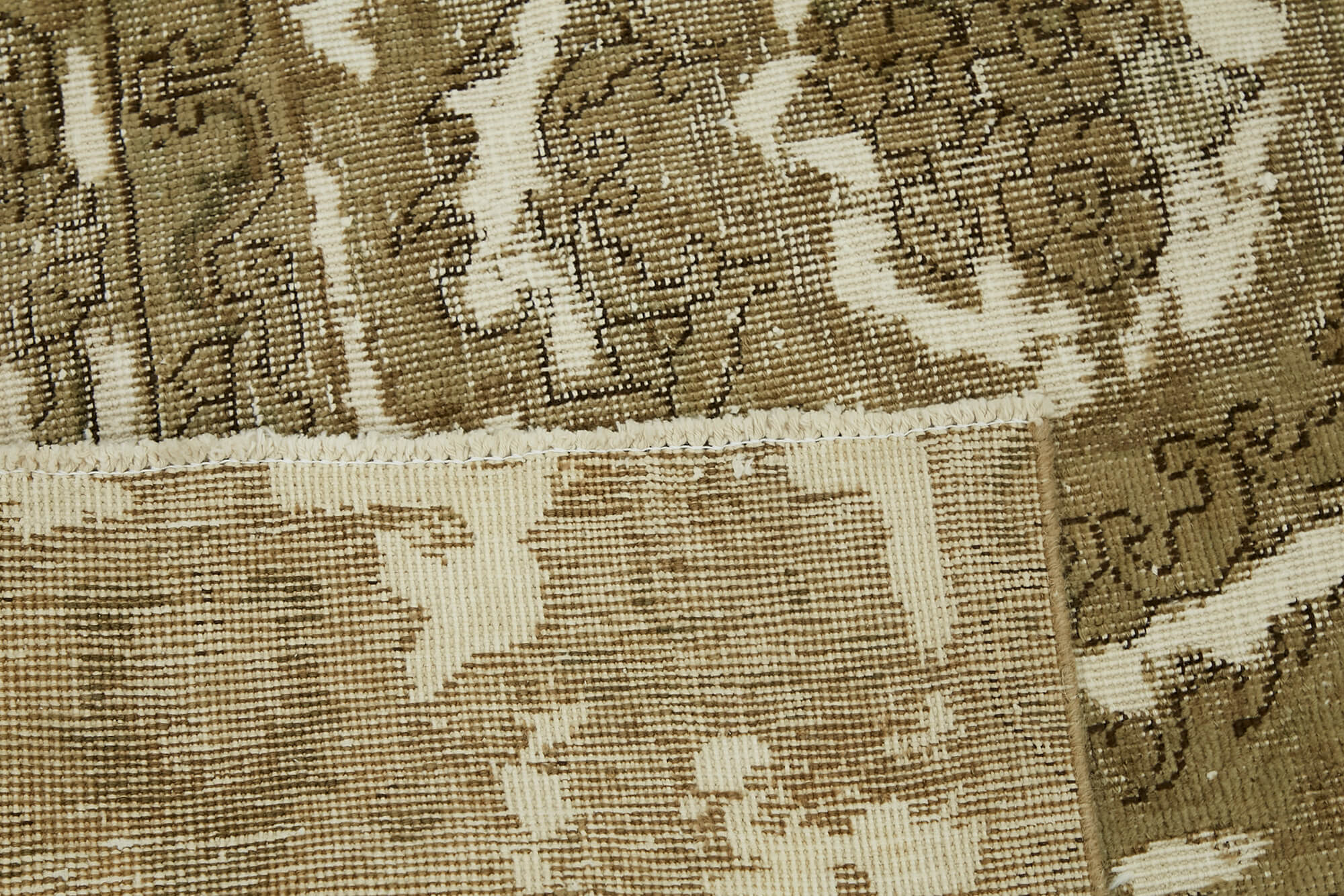 9 x 12 Beige Vintage Large Area Rug - 7341