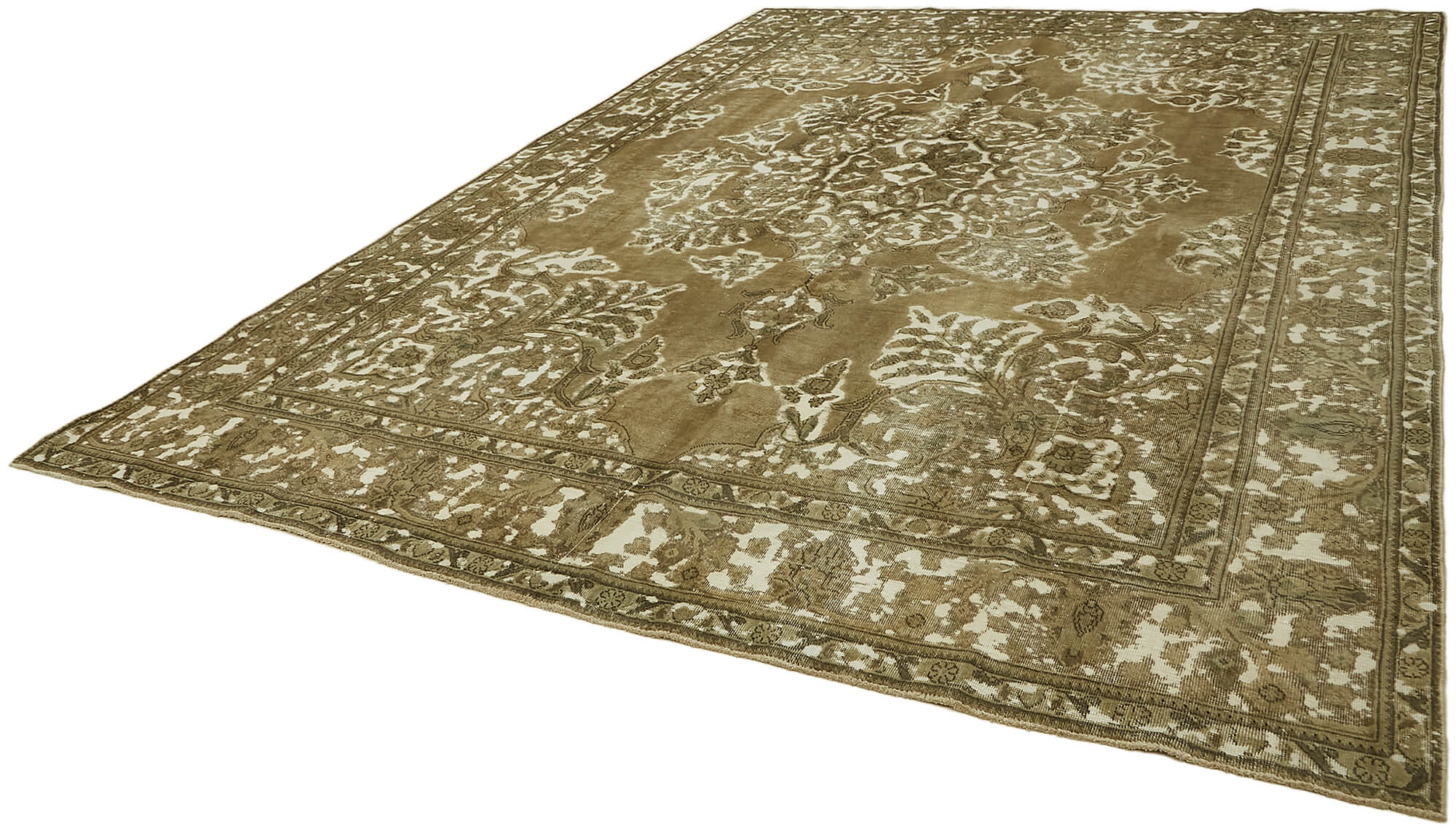 9 x 13 Beige Vintage Large Area Rug - 7342