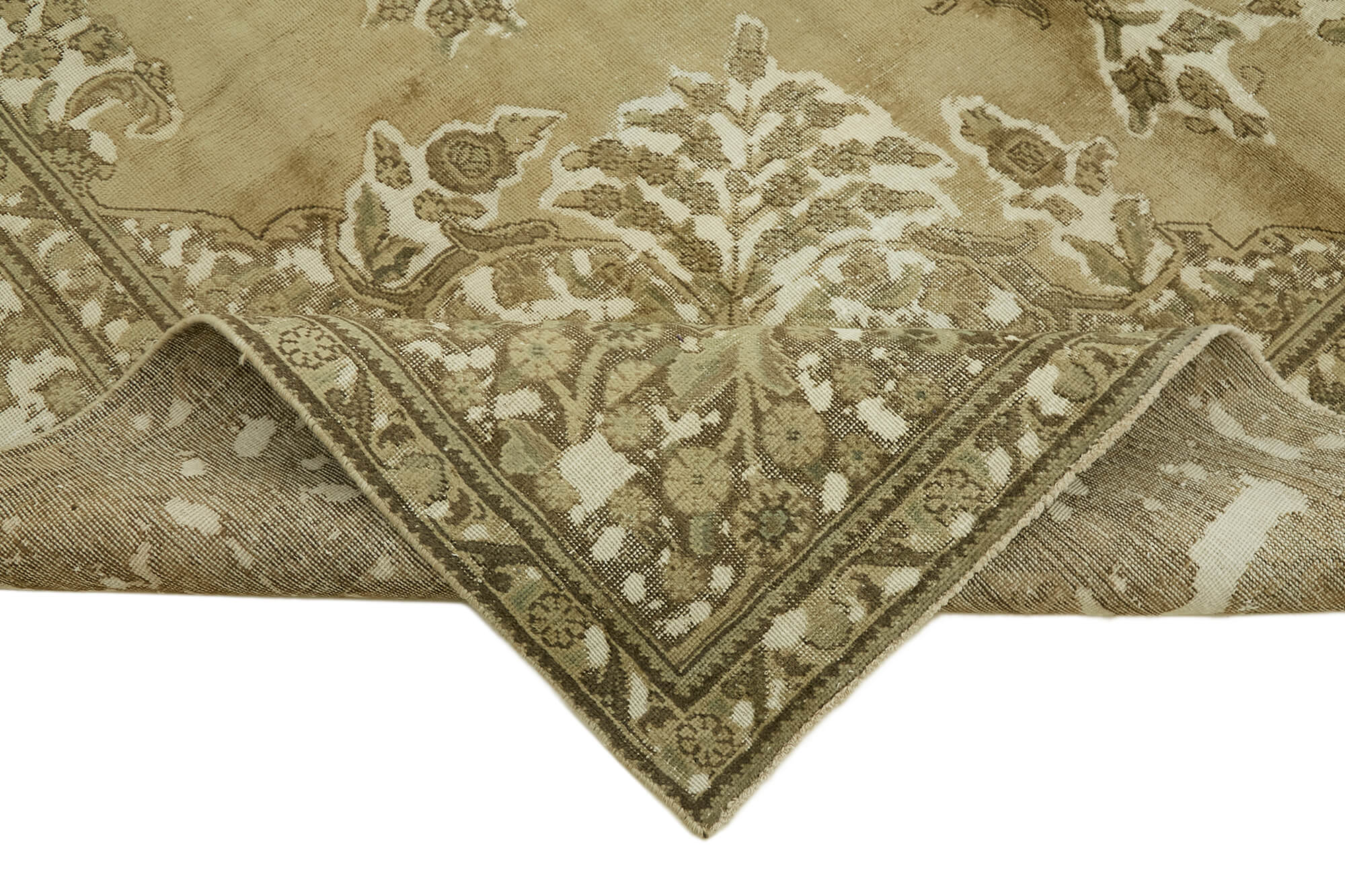 9 x 13 Beige Vintage Large Area Rug - 7342