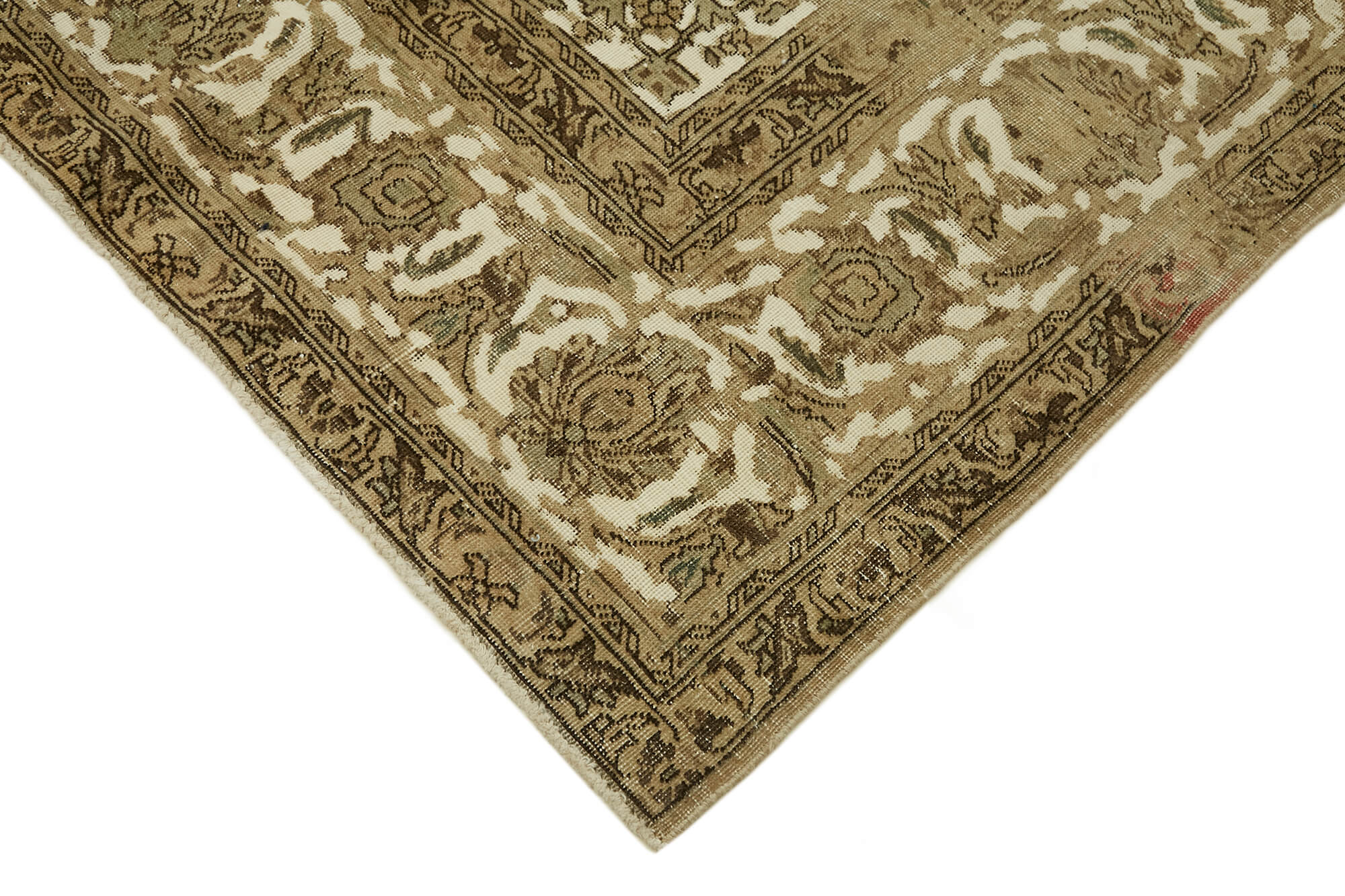 9 x 12 Beige Vintage Large Area Rug - 7343