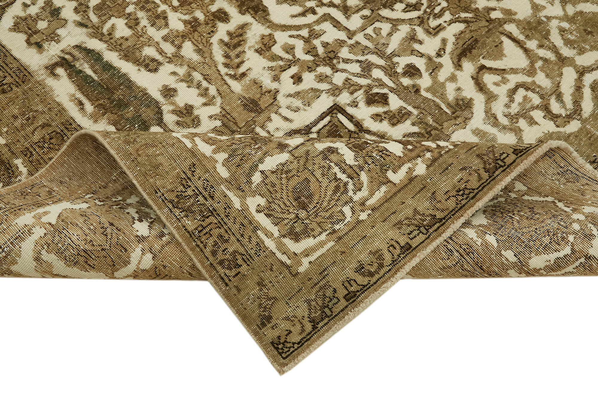 9 x 12 Beige Vintage Large Area Rug - 7343