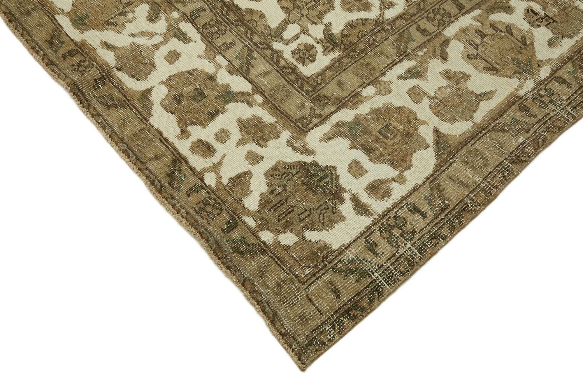 10 x 13 Beige Vintage Large Area Rug - 7344