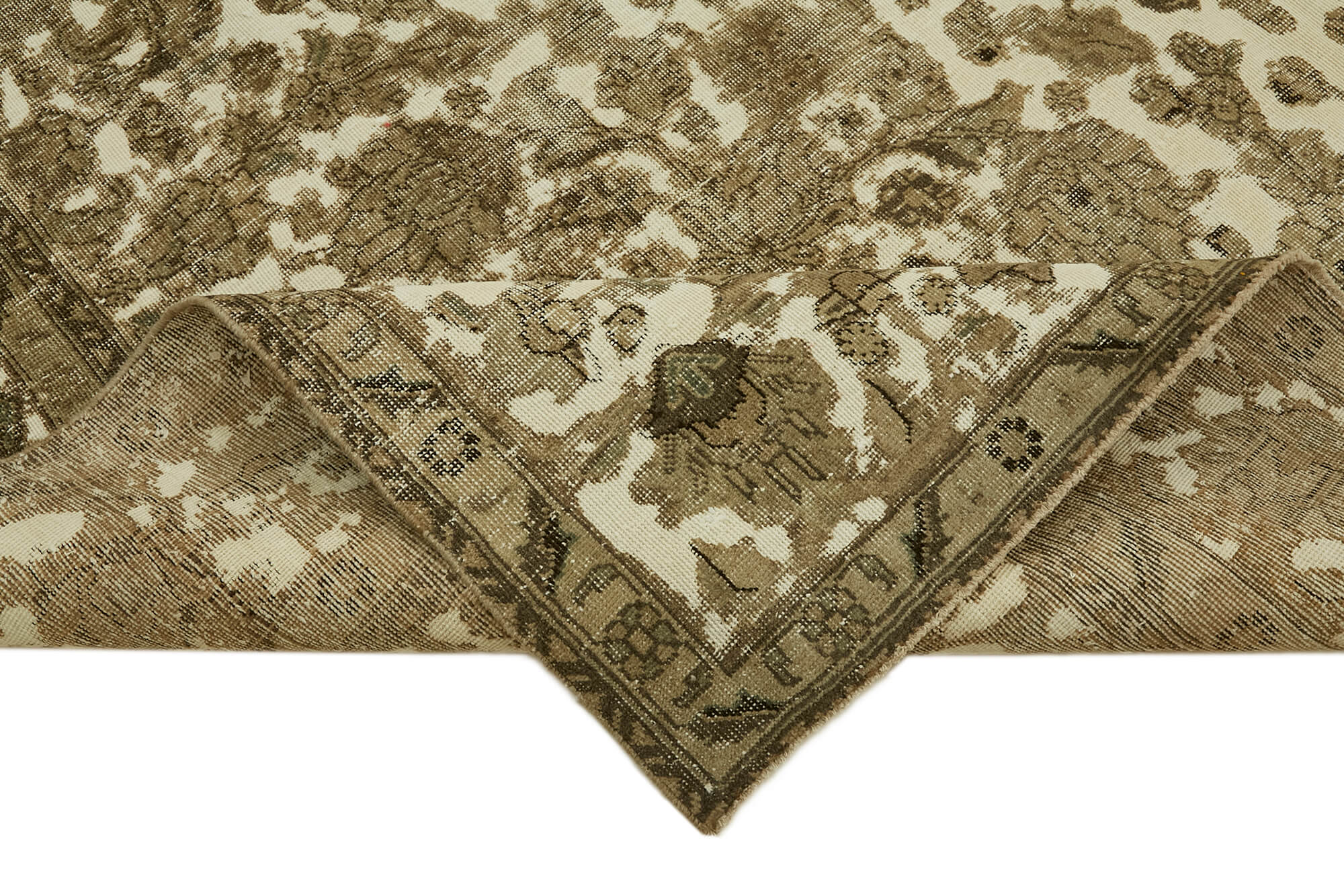 10 x 13 Beige Vintage Large Area Rug - 7344