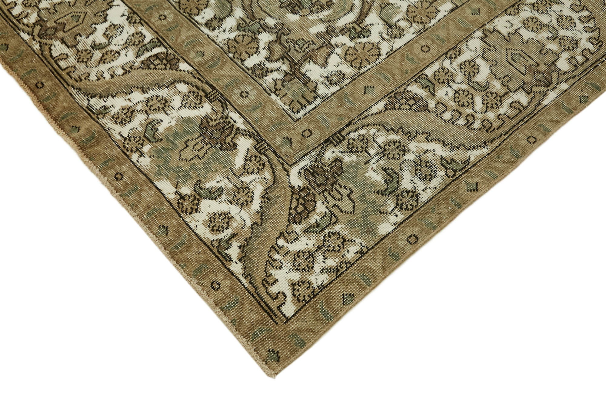 9 x 13 Beige Vintage Large Area Rug - 7345