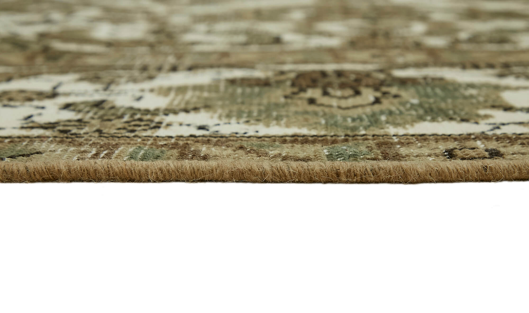 9 x 13 Beige Vintage Large Area Rug - 7345