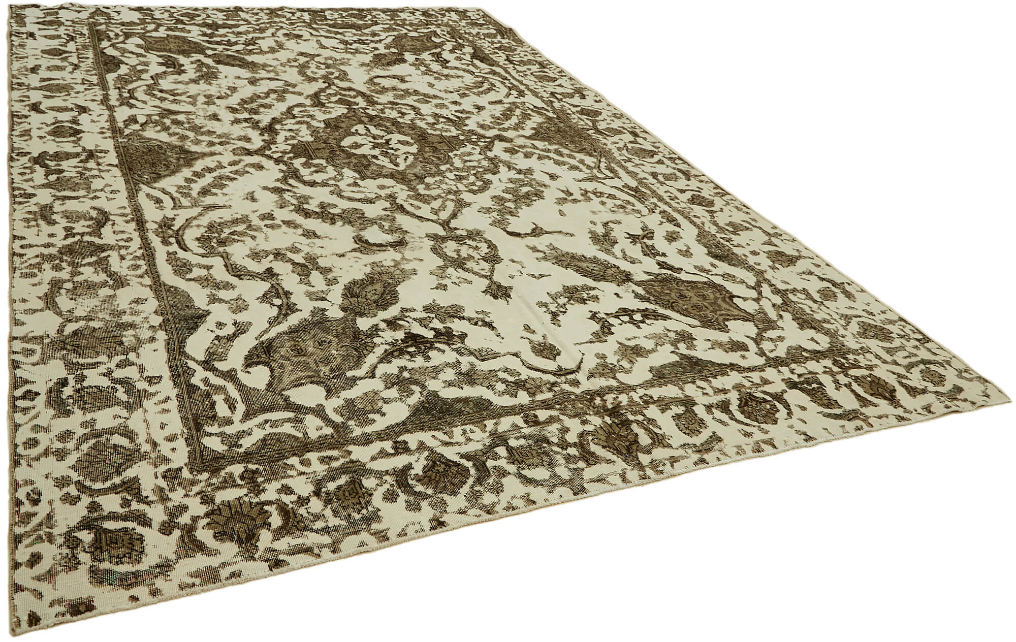 8 x 12 Beige Vintage Large Area Rug - 7346