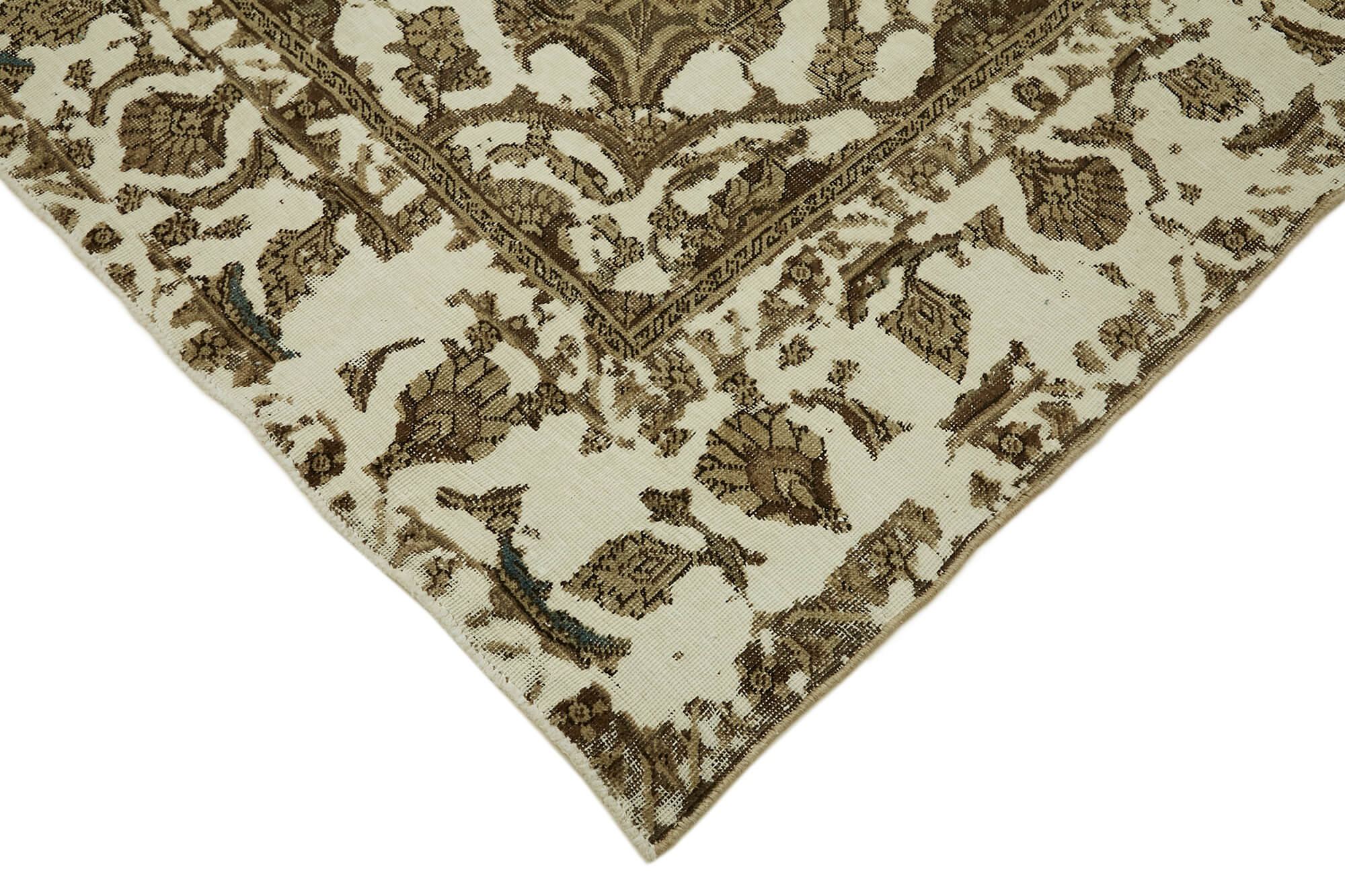 8 x 12 Beige Vintage Large Area Rug - 7346