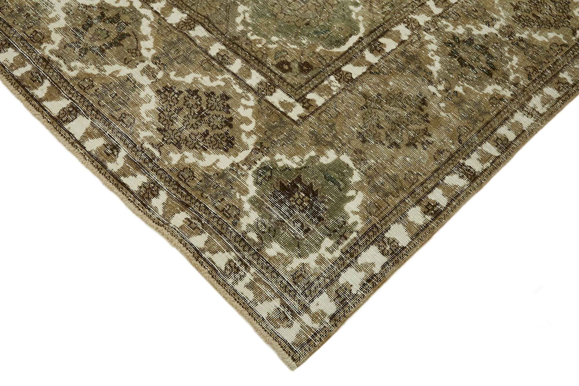 10 x 13 Beige Vintage Large Area Rug - 7347