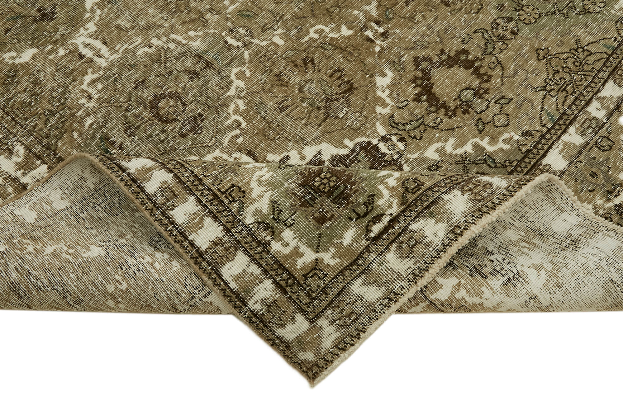 10 x 13 Beige Vintage Large Area Rug - 7347