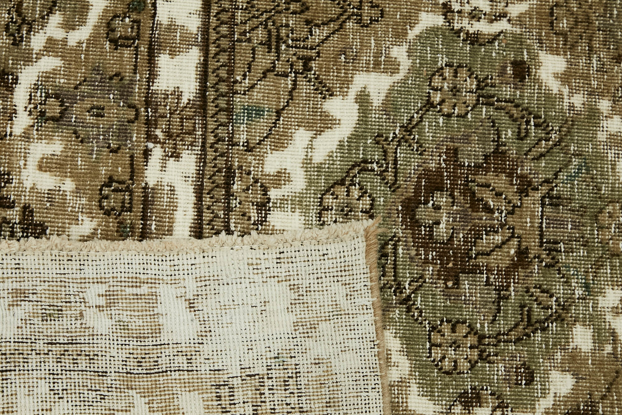 10 x 13 Beige Vintage Large Area Rug - 7347