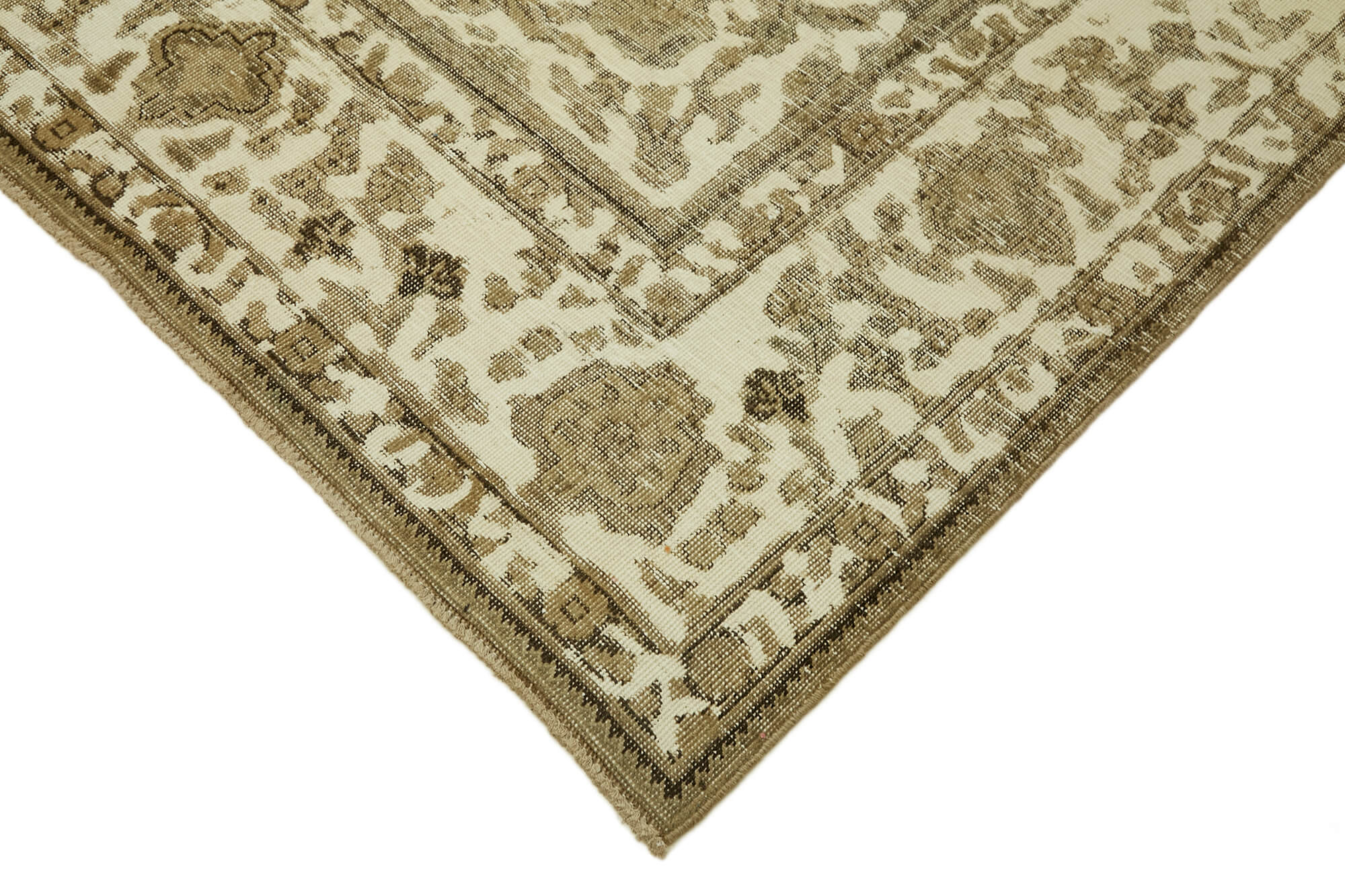 9 x 12 Beige Vintage Large Area Rug - 7348