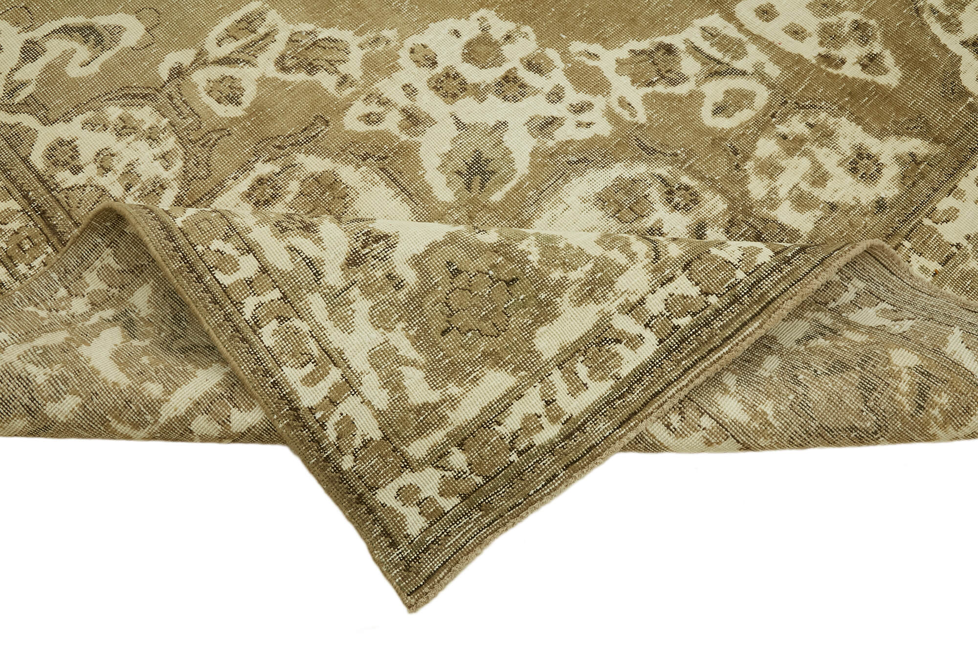 9 x 12 Beige Vintage Large Area Rug - 7348