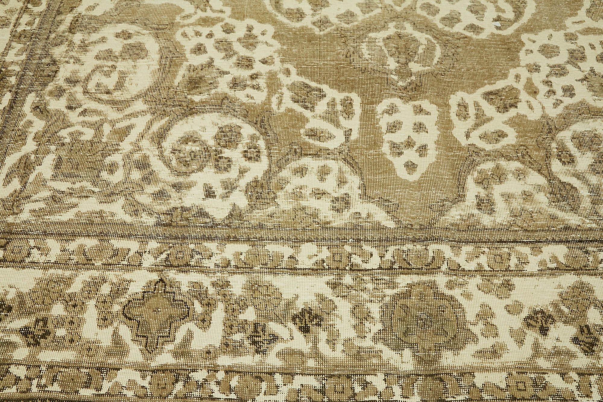 9 x 12 Beige Vintage Large Area Rug - 7348