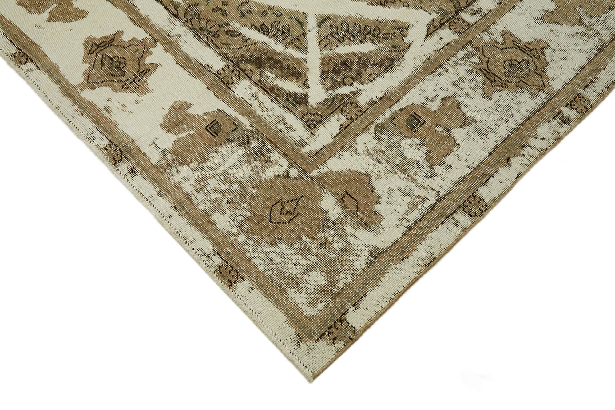 9 x 12 Beige Vintage Large Area Rug - 7349