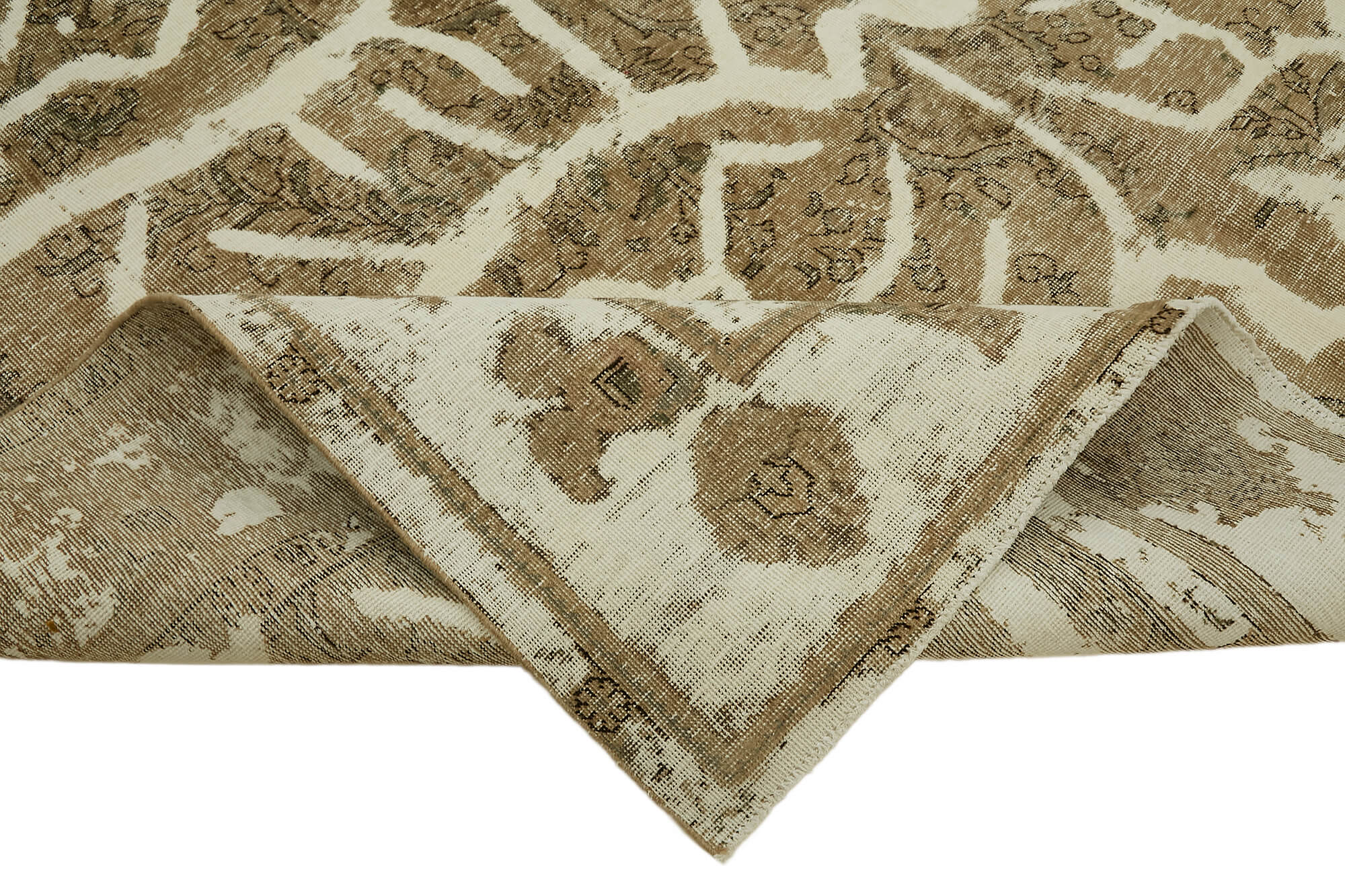 9 x 12 Beige Vintage Large Area Rug - 7349