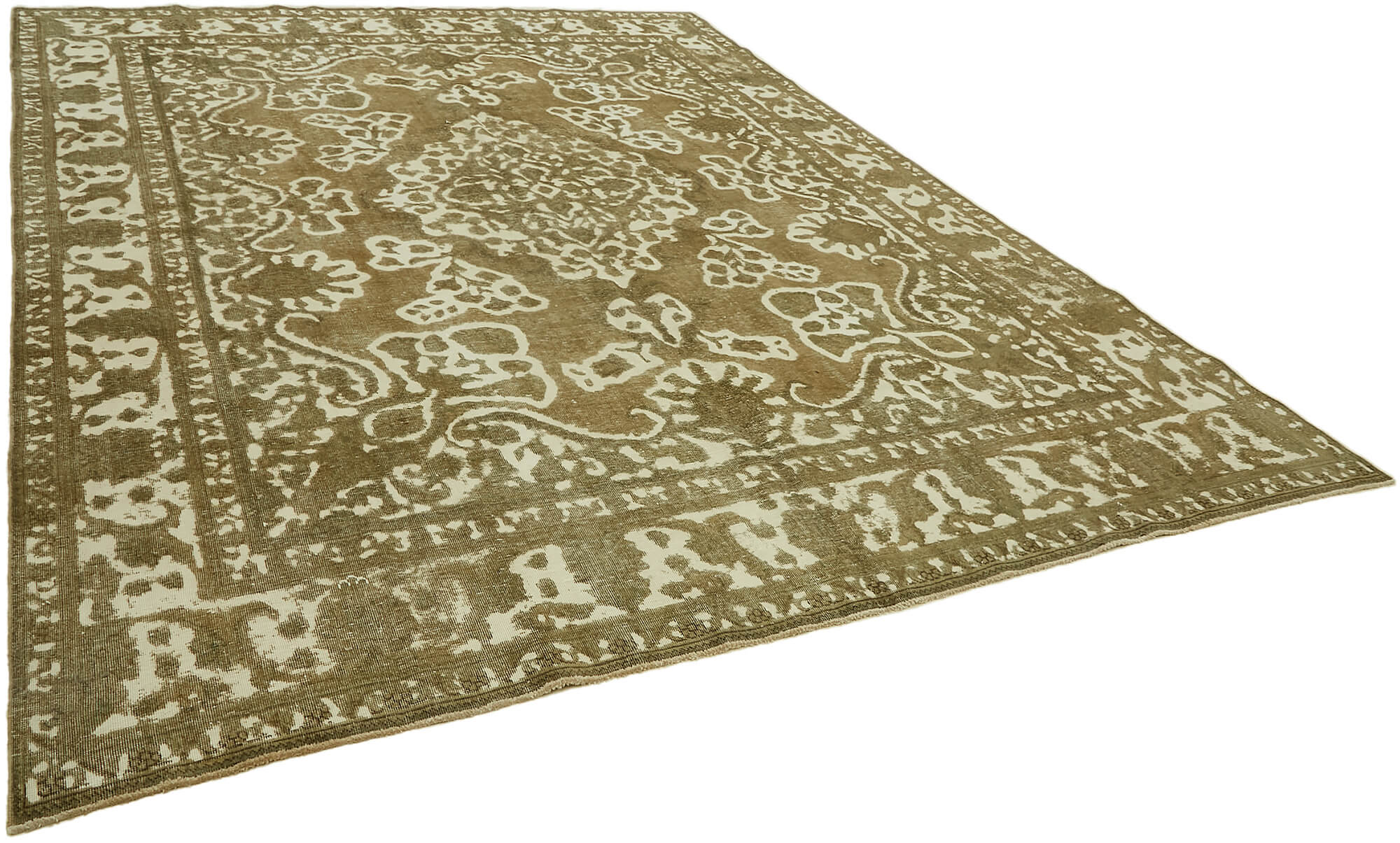 9 x 12 Beige Vintage Large Area Rug - 7350