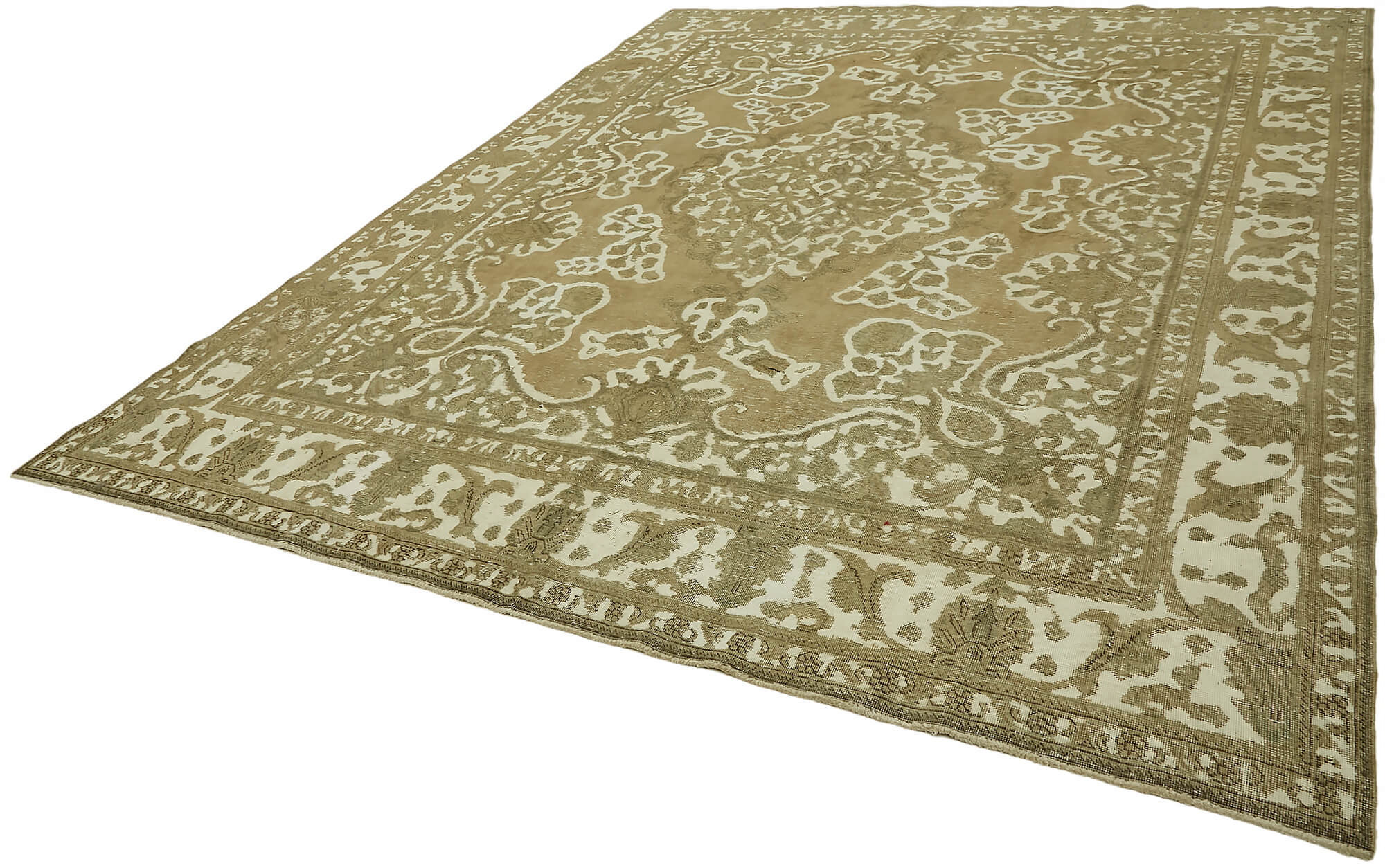 9 x 12 Beige Vintage Large Area Rug - 7350