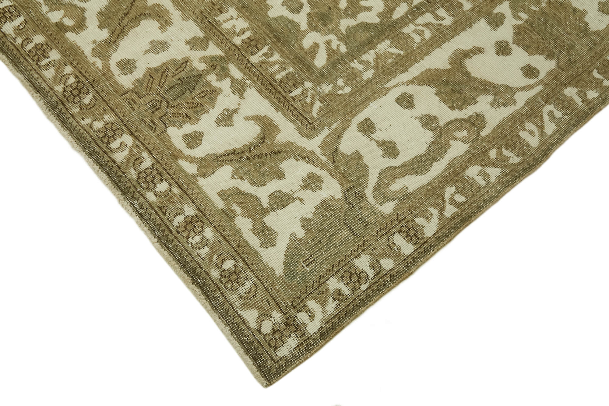 9 x 12 Beige Vintage Large Area Rug - 7350