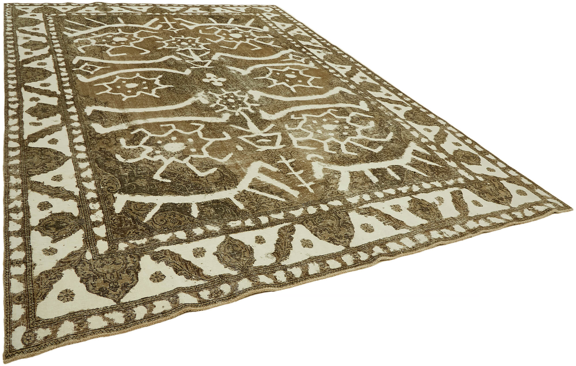 9 x 13 Beige Vintage Large Area Rug - 7351