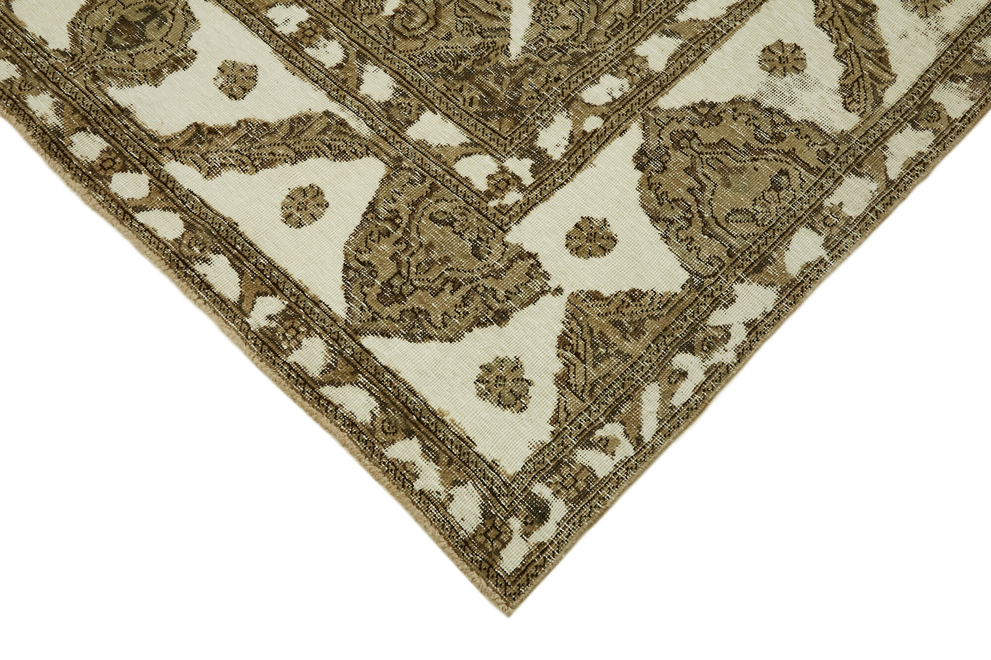 9 x 13 Beige Vintage Large Area Rug - 7351