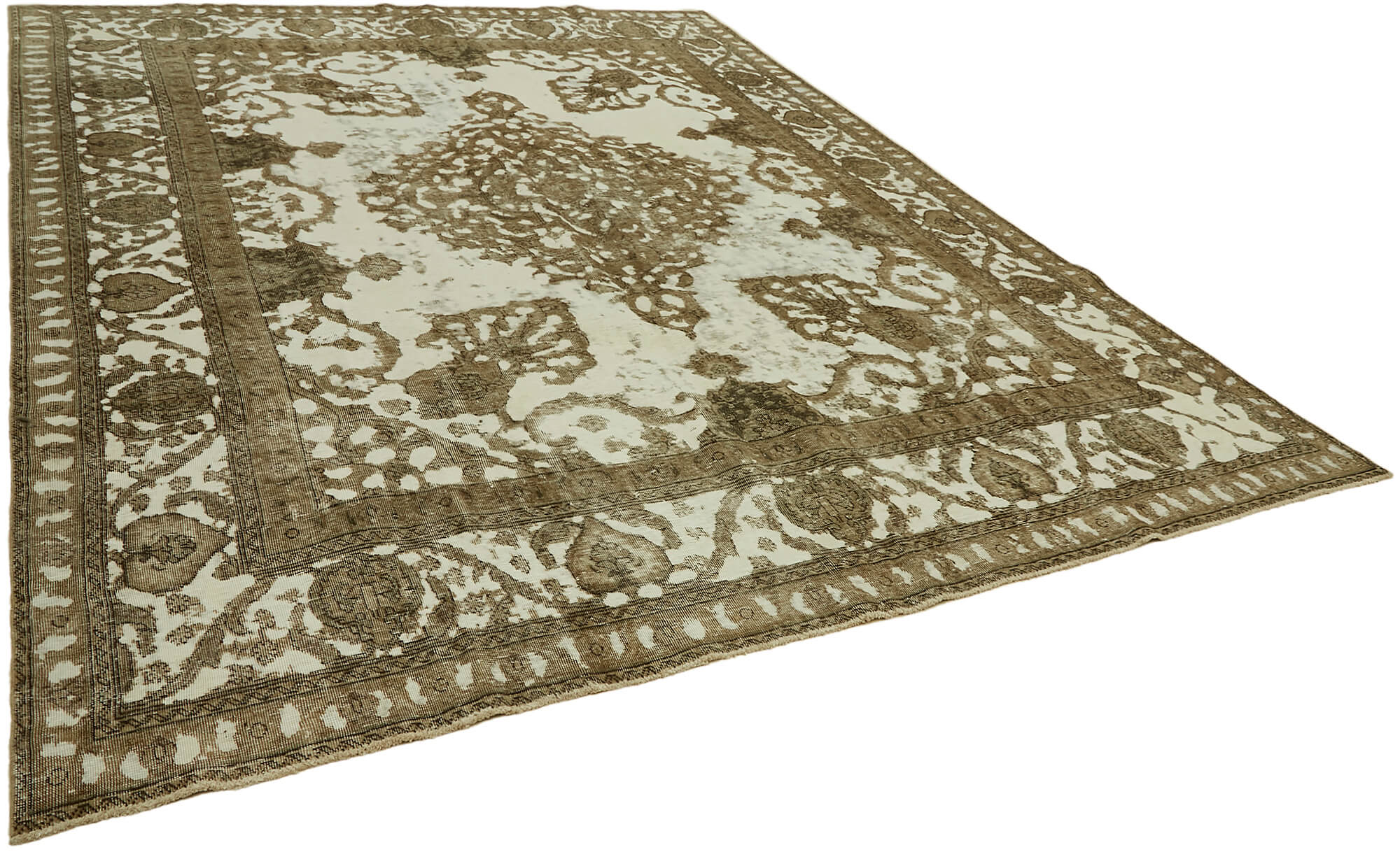 9 x 12 Beige Vintage Large Area Rug - 7352