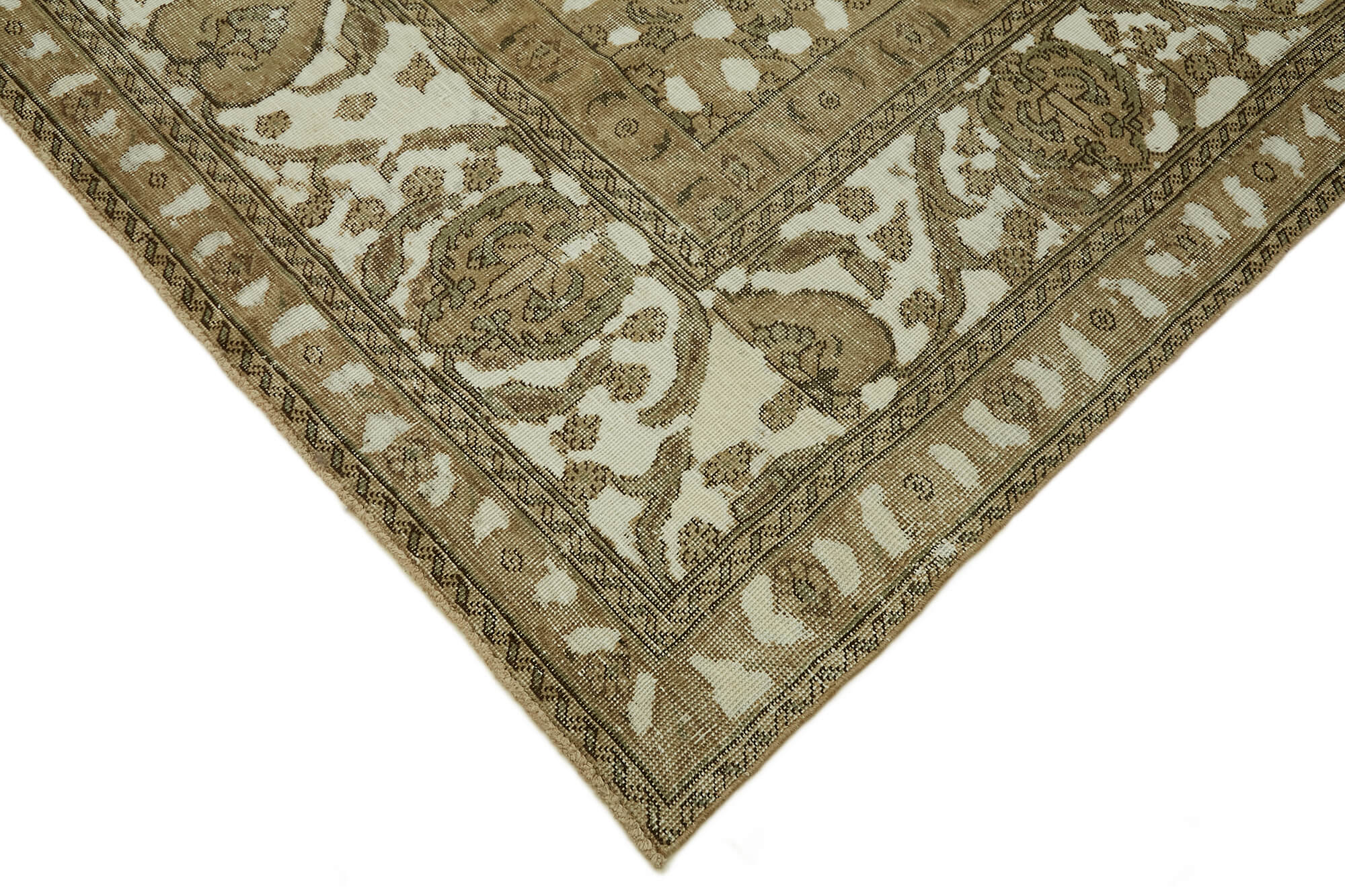 9 x 12 Beige Vintage Large Area Rug - 7352