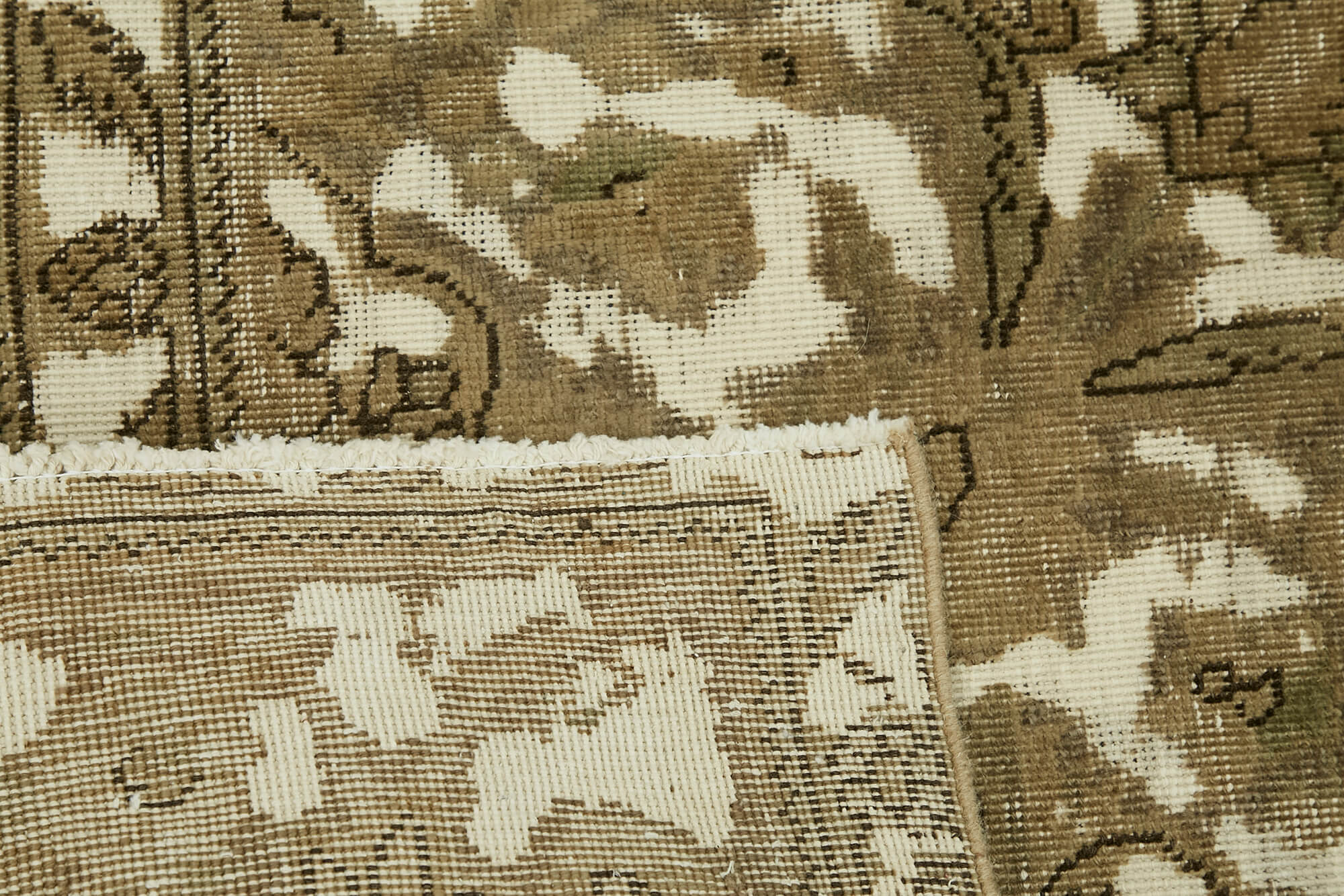 10 x 12 Beige Vintage Large Area Rug - 7353