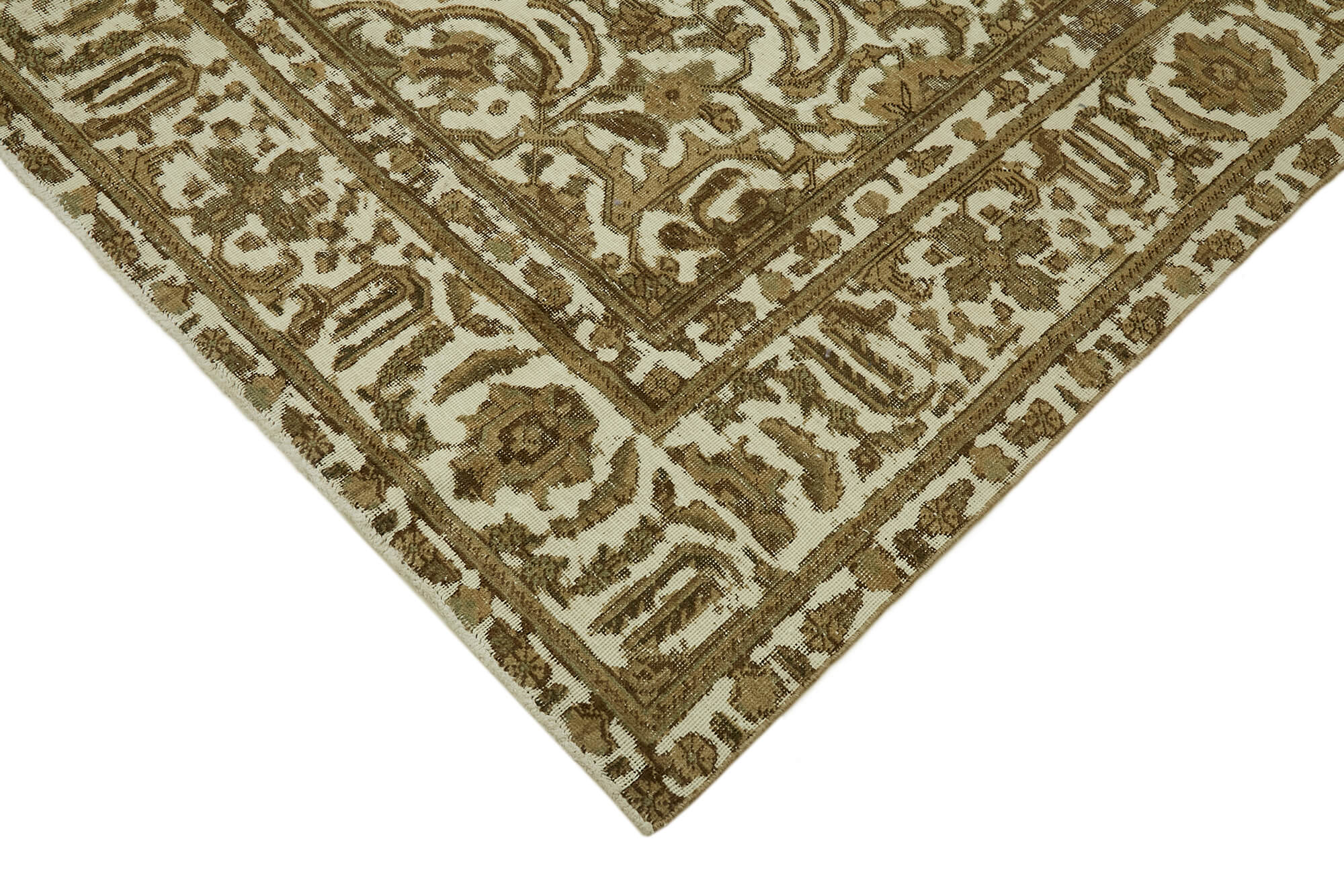 8 x 11 Beige Vintage Large Area Rug - 7355