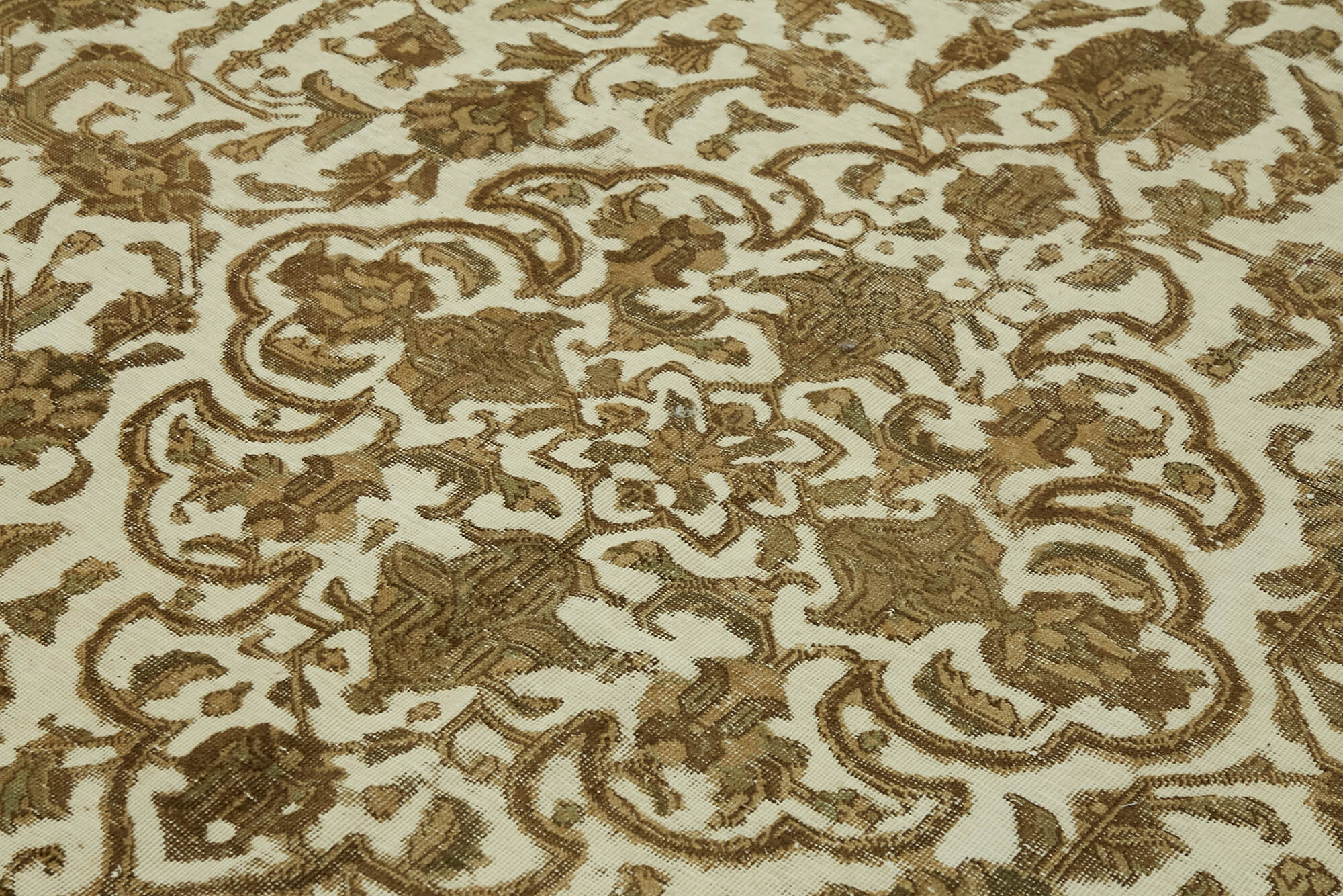 8 x 11 Beige Vintage Large Area Rug - 7355