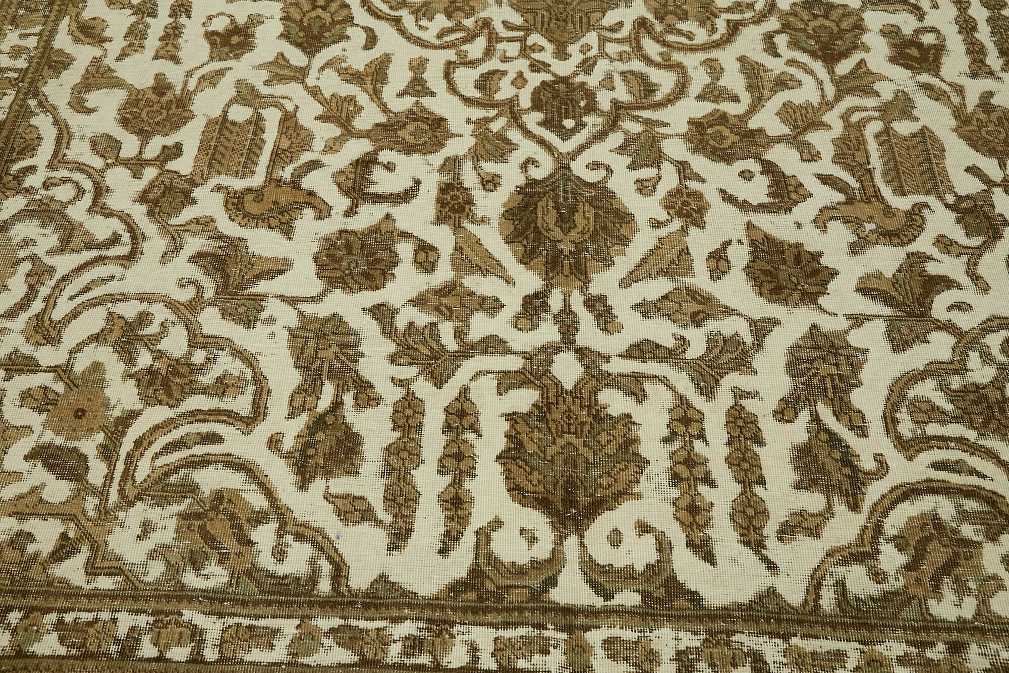 8 x 11 Beige Vintage Large Area Rug - 7355