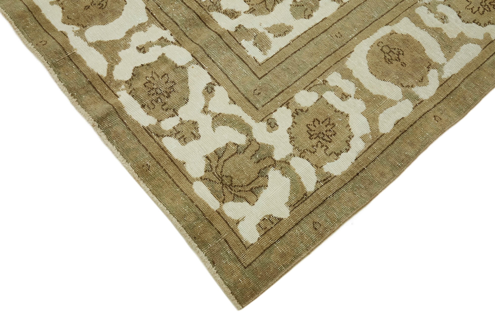 9 x 12 Beige Vintage Large Area Rug - 7356