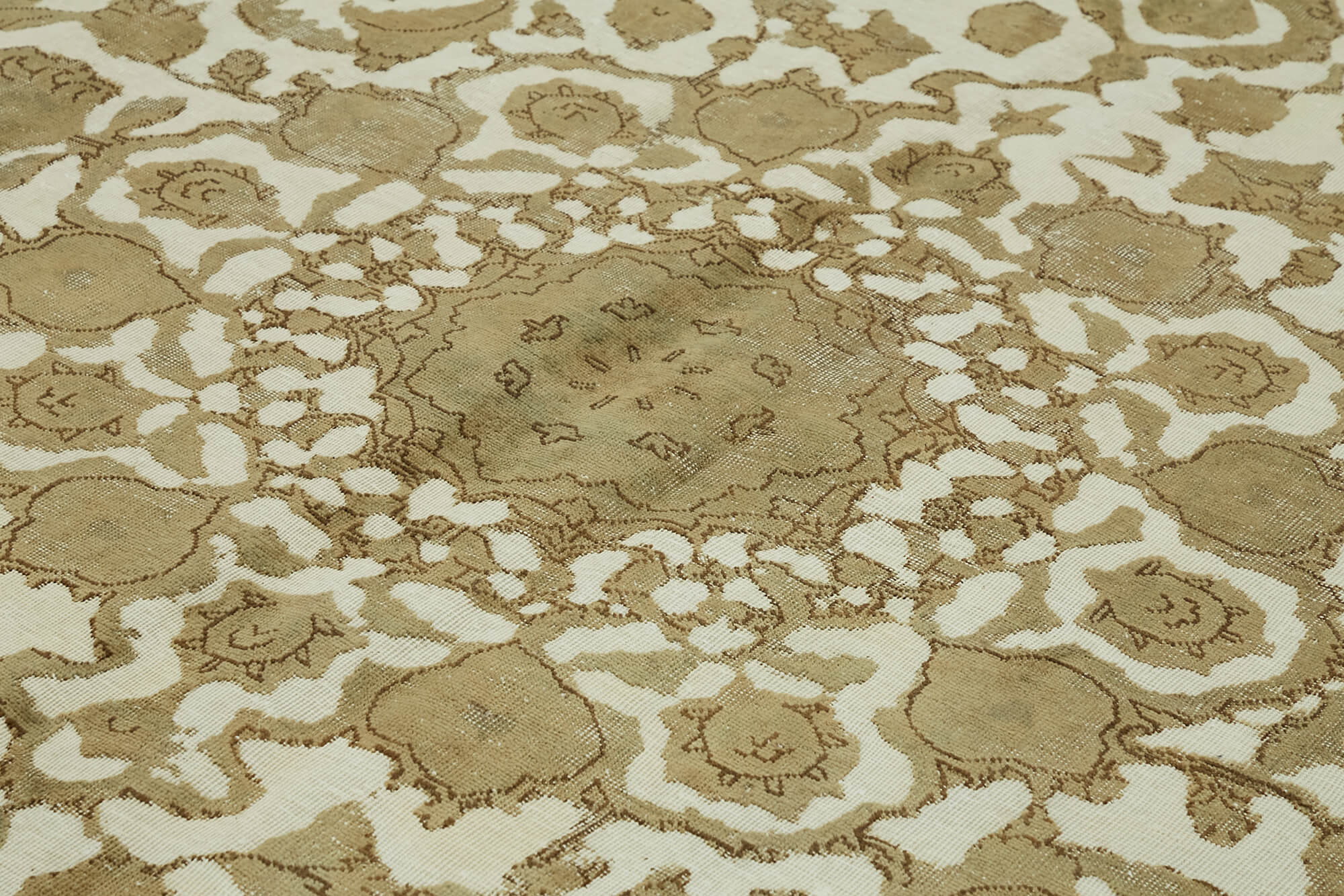 9 x 12 Beige Vintage Large Area Rug - 7356