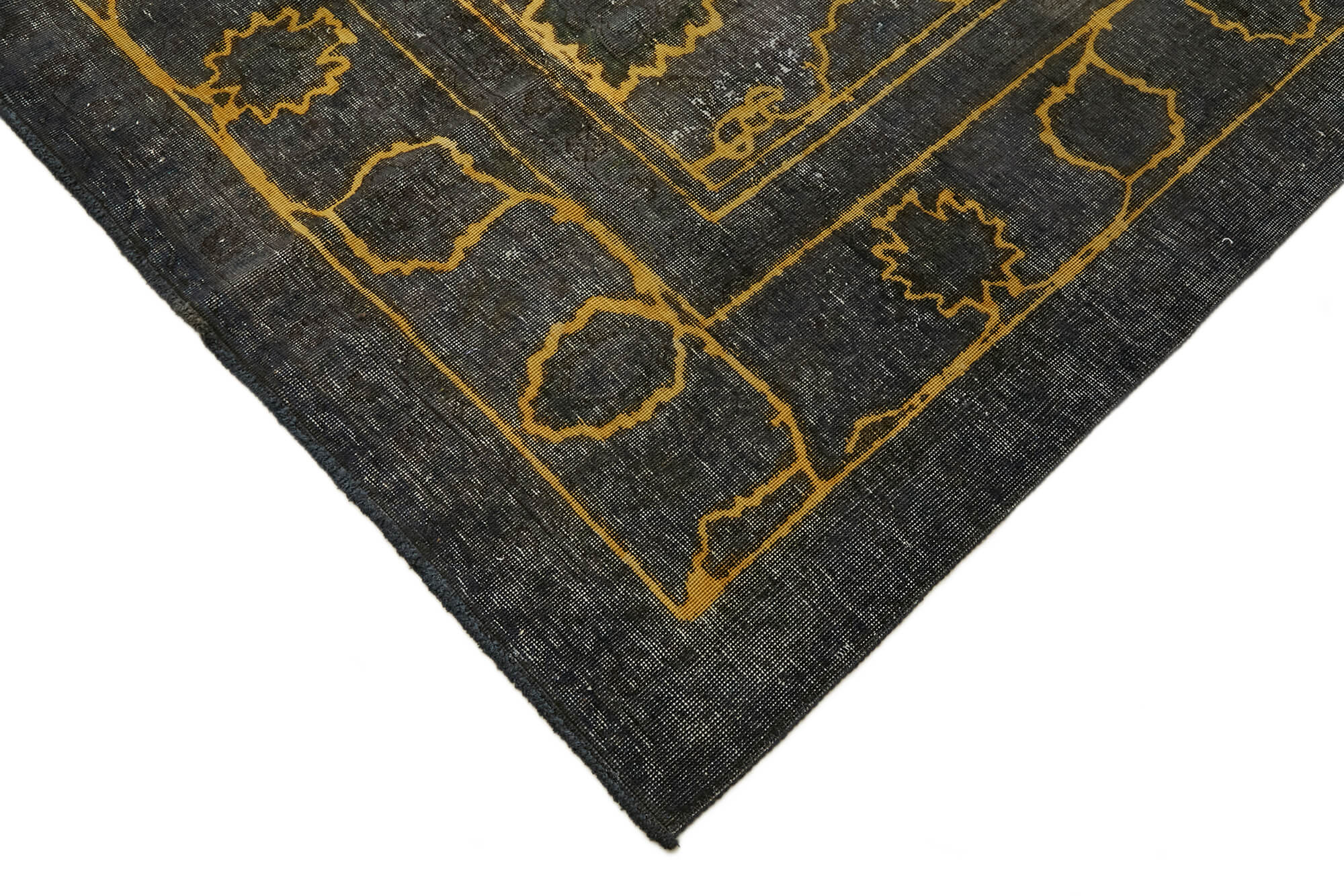 10 x 12 Black Overdyed Large Area Rug - 7357