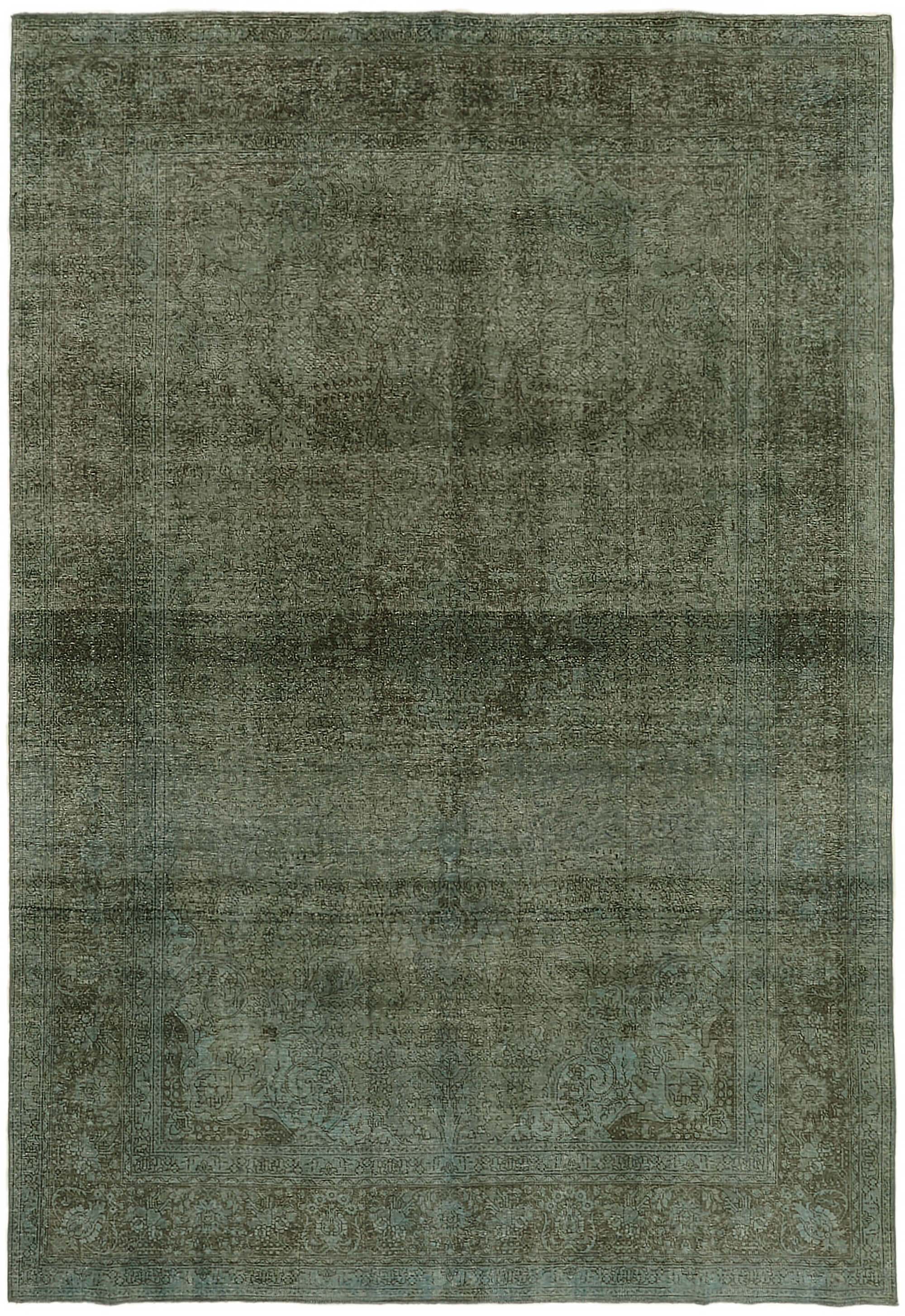 8 x 11 Blue Overdyed Large Area Rug - 7360