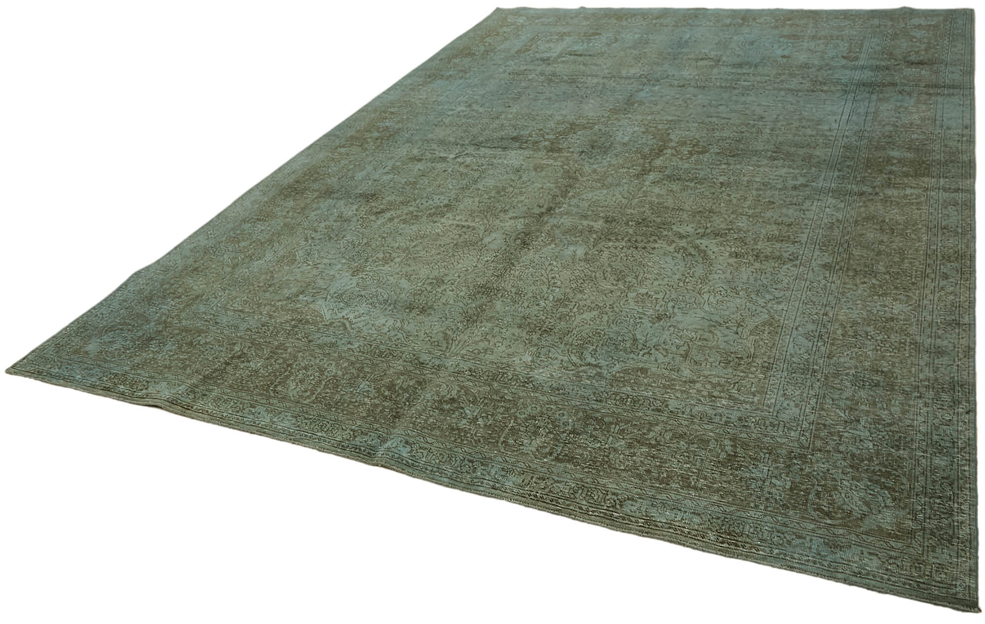 8 x 11 Blue Overdyed Large Area Rug - 7360