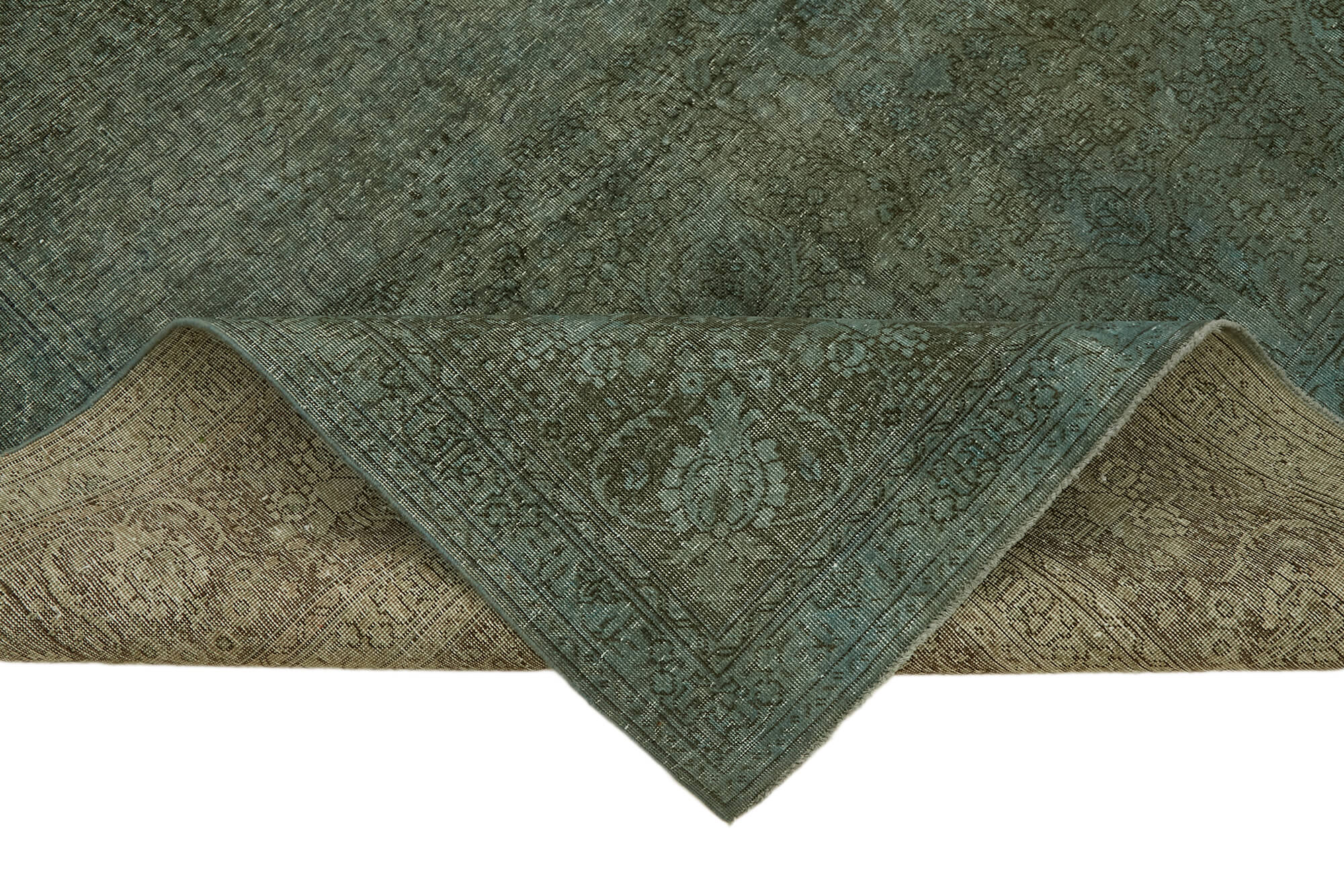 8 x 11 Blue Overdyed Large Area Rug - 7360