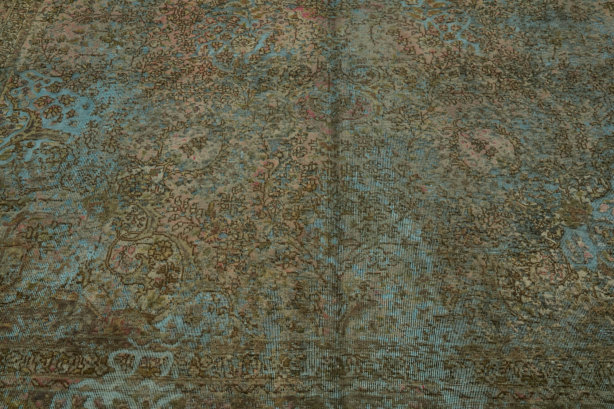 8 x 11 Blue Overdyed Large Area Rug - 7361