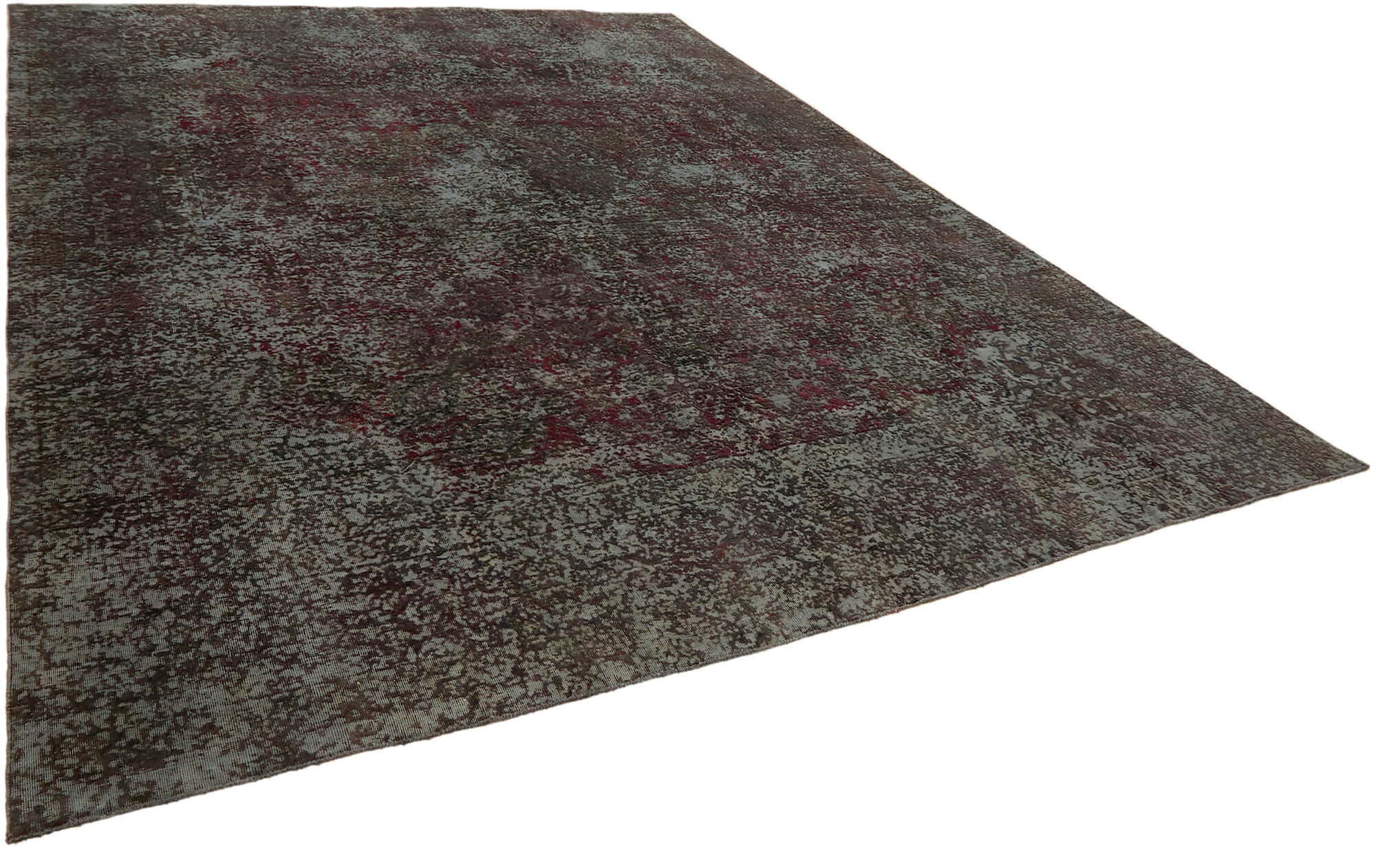 10 x 12 Grey Overdyed Large Area Rug - 7362