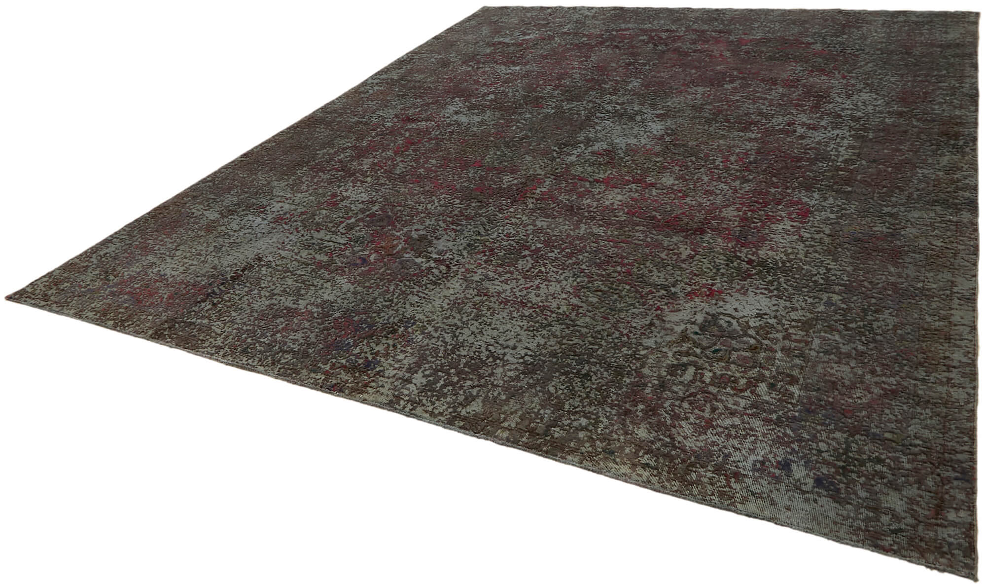 10 x 12 Grey Overdyed Large Area Rug - 7362