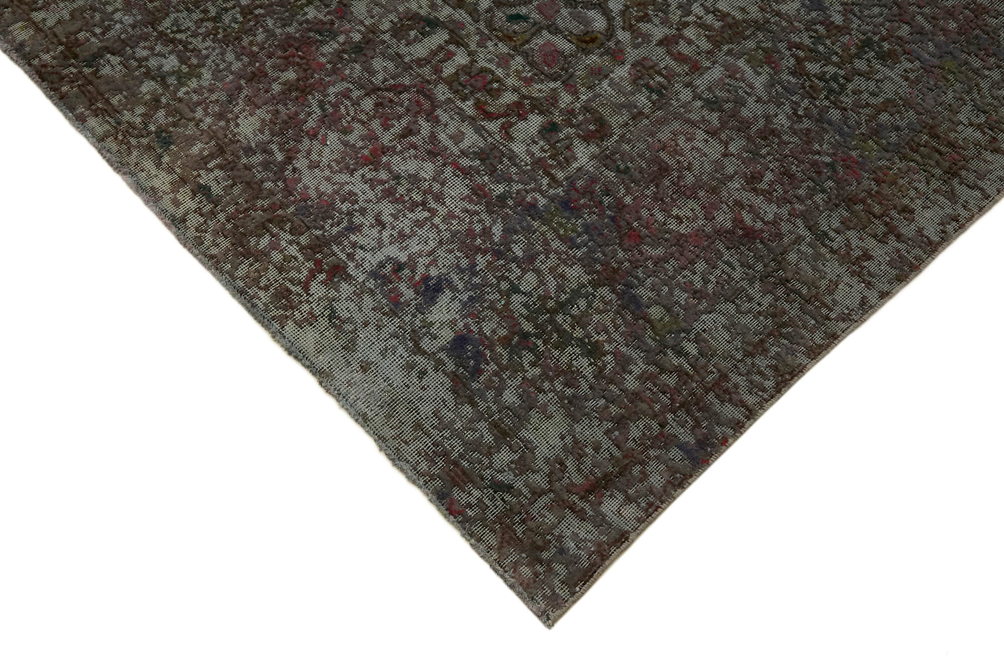 10 x 12 Grey Overdyed Large Area Rug - 7362