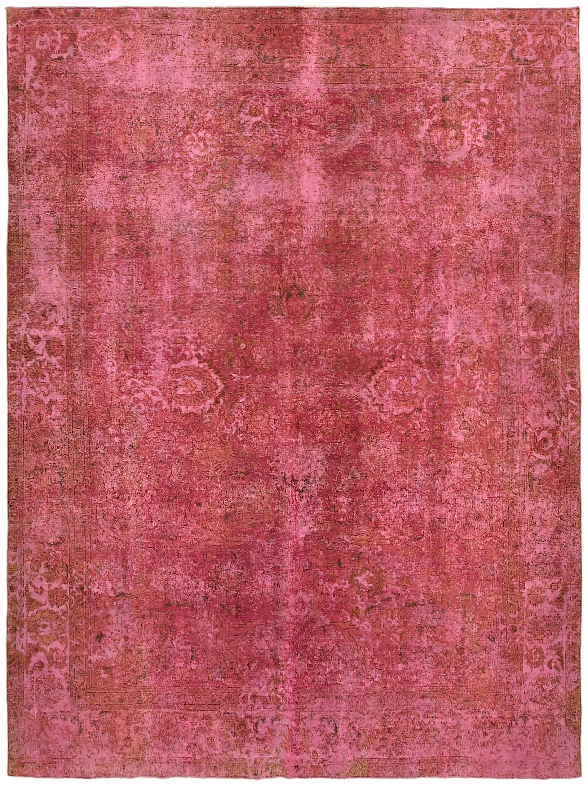 9 x 12 Fuchsia Overdyed Large Area Rug - 7366