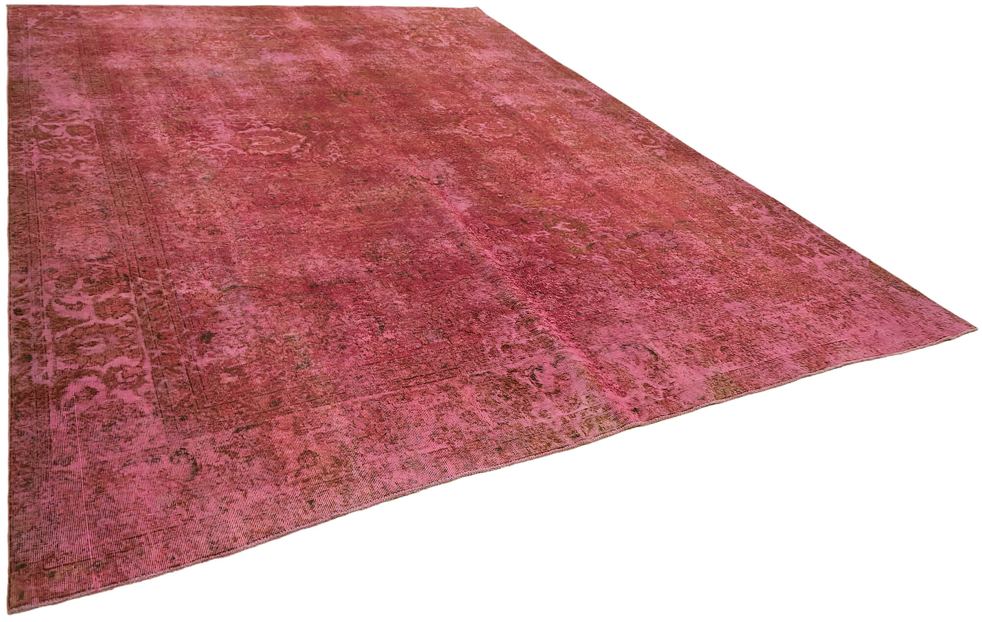 9 x 12 Fuchsia Overdyed Large Area Rug - 7366