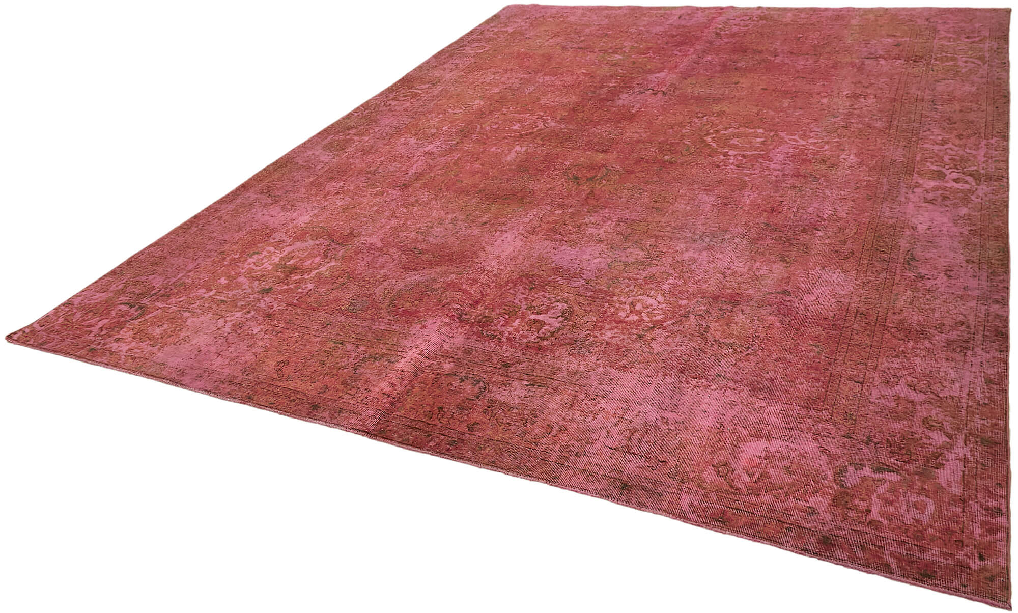 9 x 12 Fuchsia Overdyed Large Area Rug - 7366