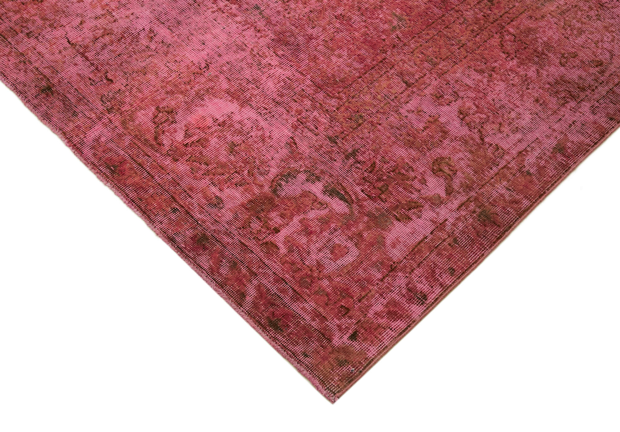 9 x 12 Fuchsia Overdyed Large Area Rug - 7366