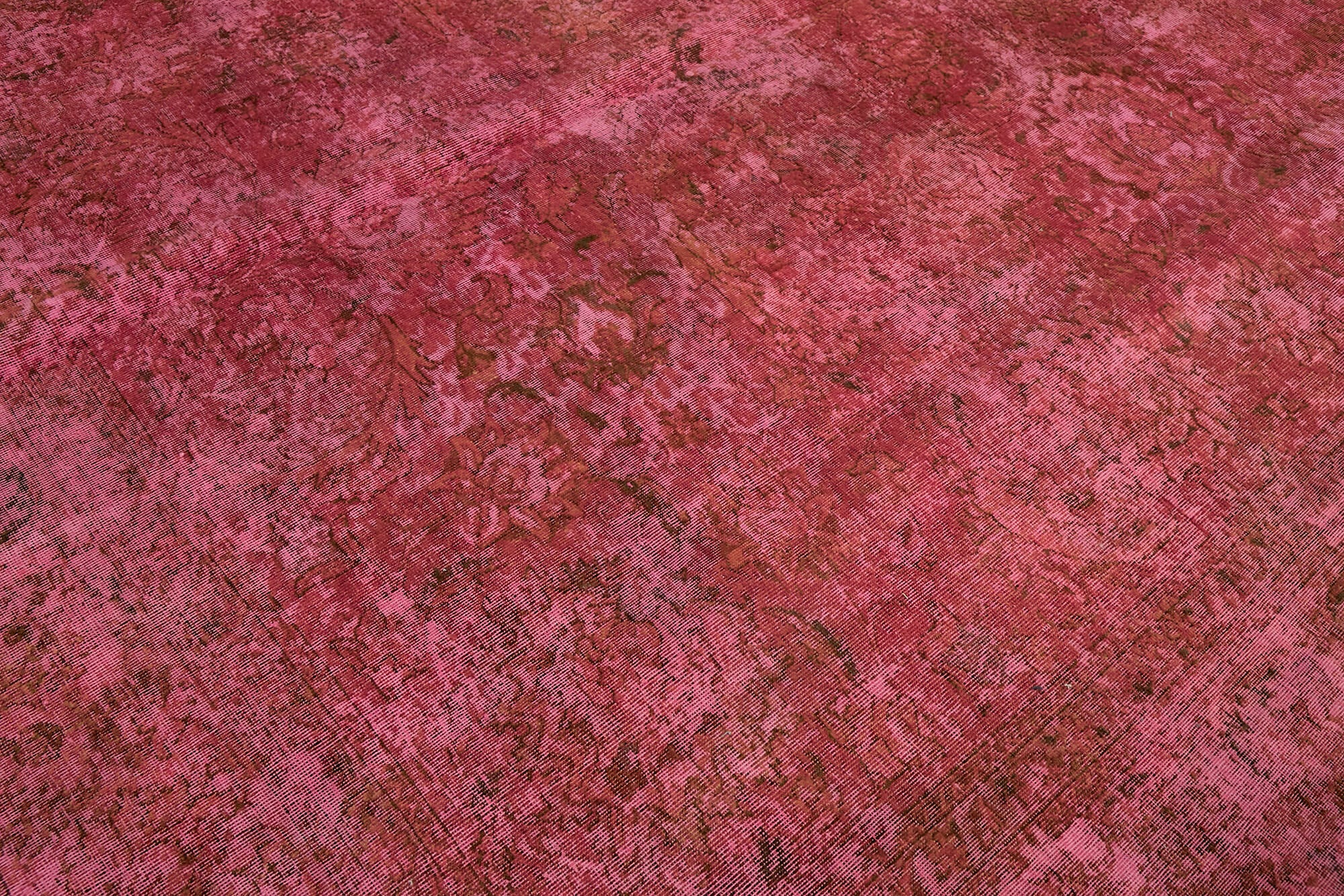 9 x 12 Fuchsia Overdyed Large Area Rug - 7366