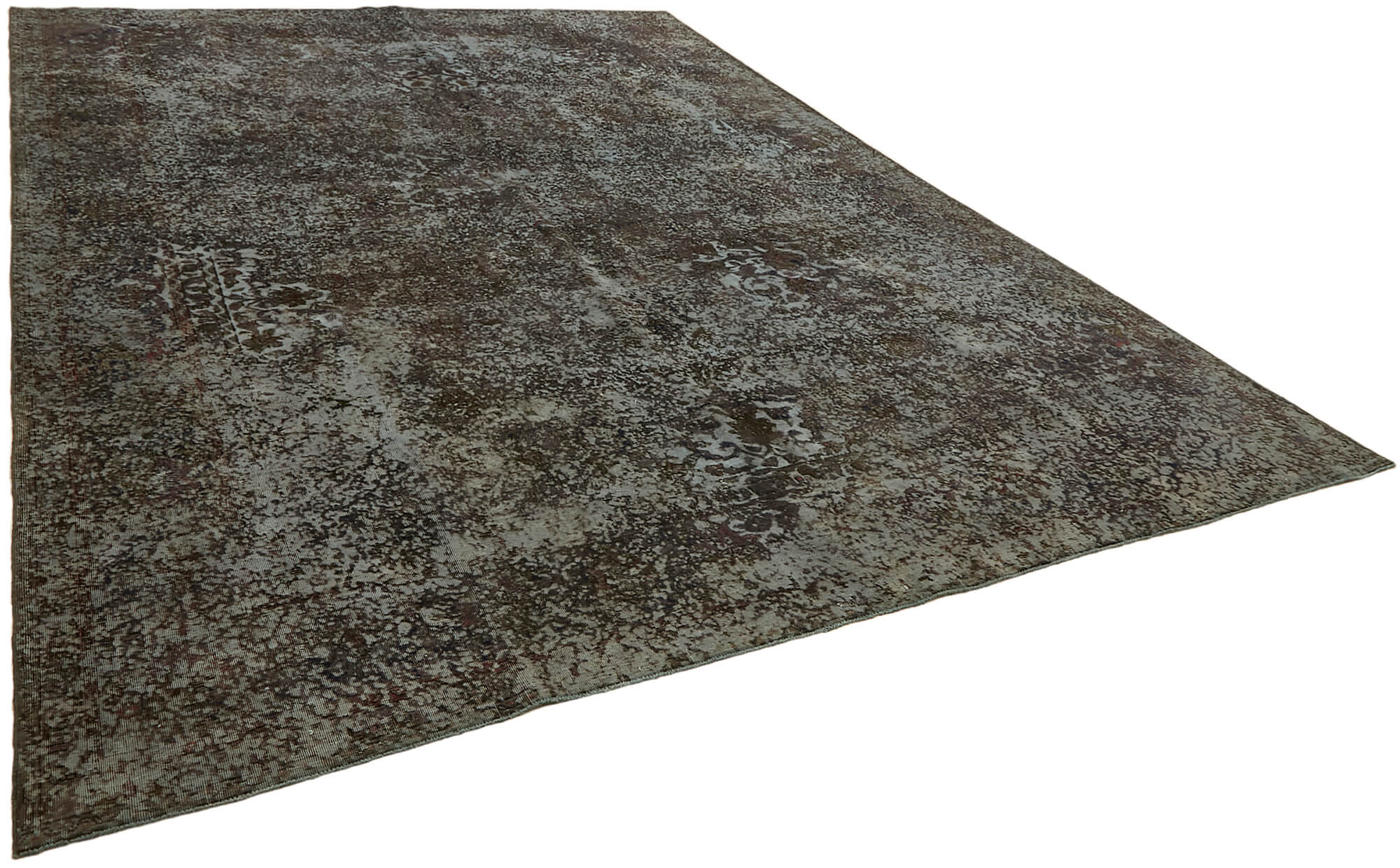 10 x 13 Grey Overdyed Large Area Rug - 7367