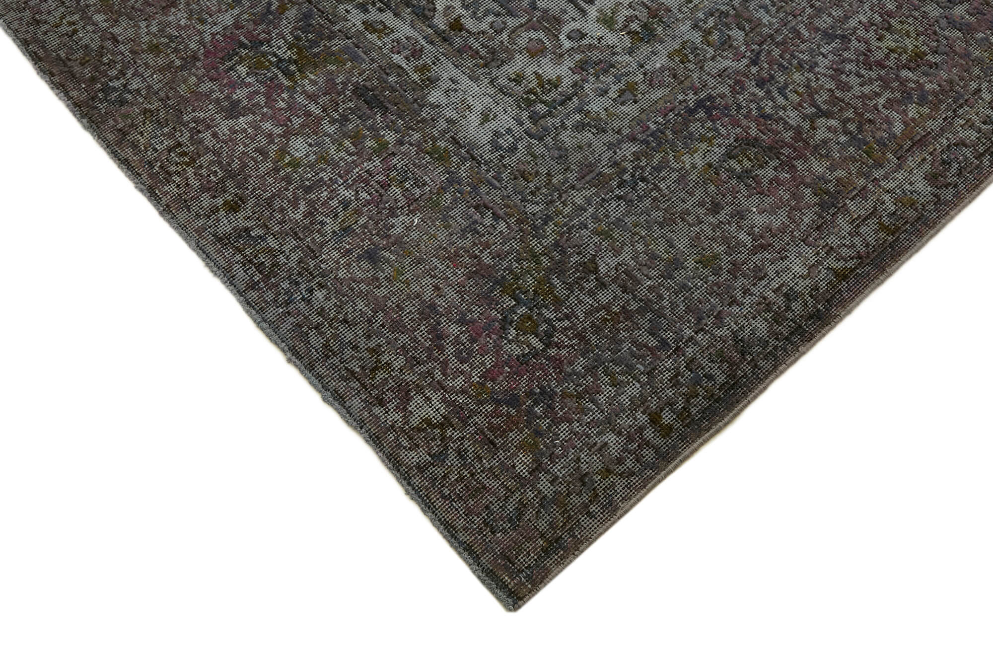 10 x 13 Grey Overdyed Large Area Rug - 7369