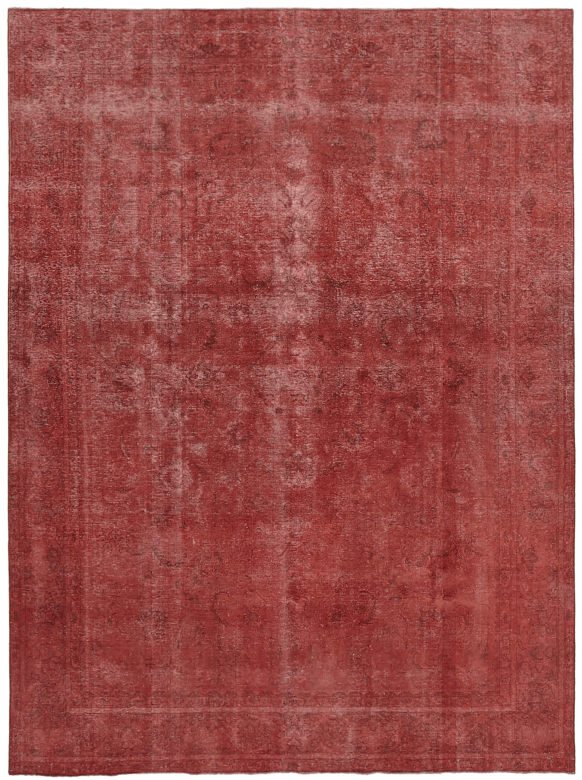 10 x 13 Red Overdyed Large Area Rug - 7370