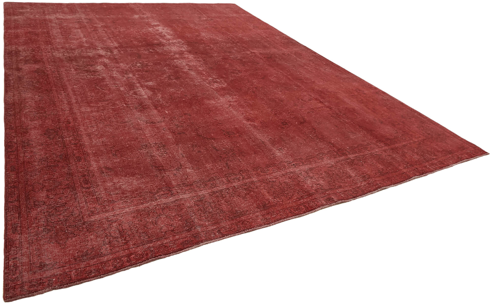 10 x 13 Red Overdyed Large Area Rug - 7370